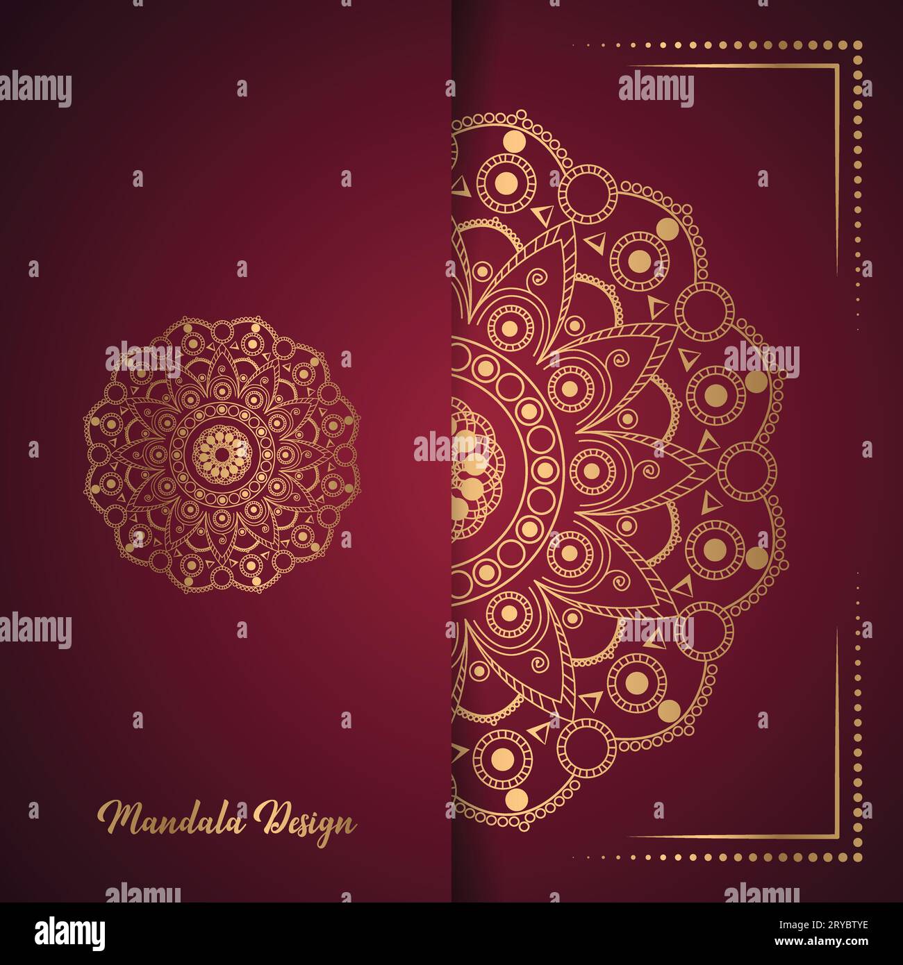 Vecteur fond de mandala ornemental de luxe avec motif arabesque doré design islamique arabe Illustration de Vecteur