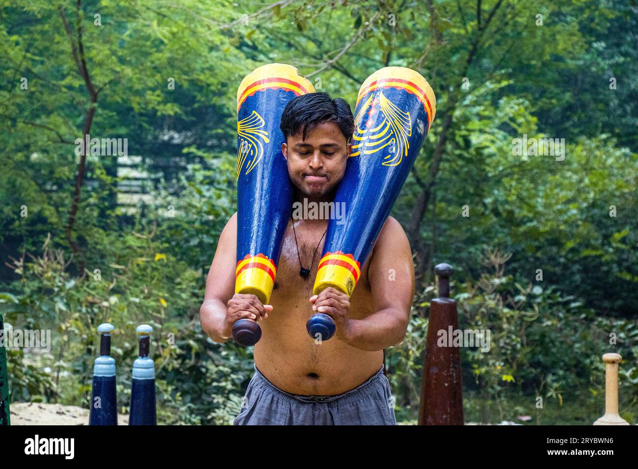 Traditional Indian Wrestler ou Pahelwan Banque D'Images