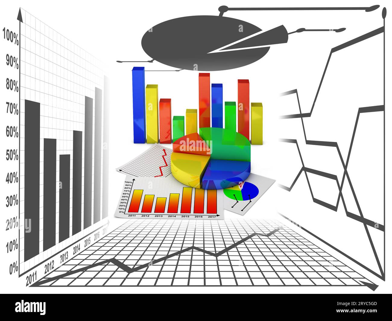 Infographie d'entreprise Banque D'Images