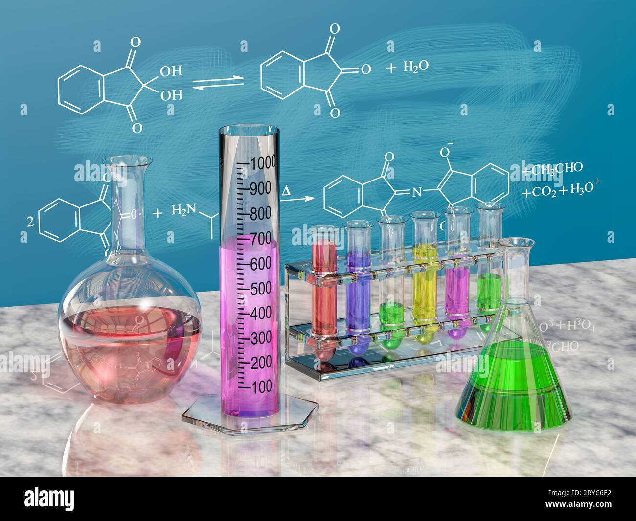 Chimie des flacons Banque D'Images