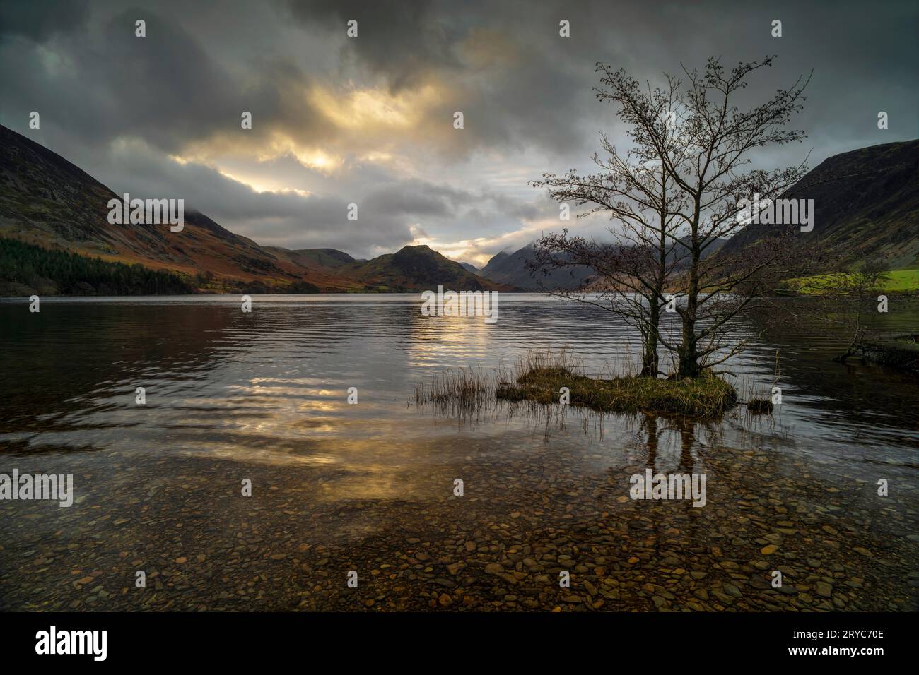 Lever de soleil Crummock Water Banque D'Images