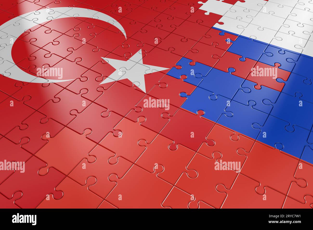 Puzzles Turquie et la Russie Banque D'Images