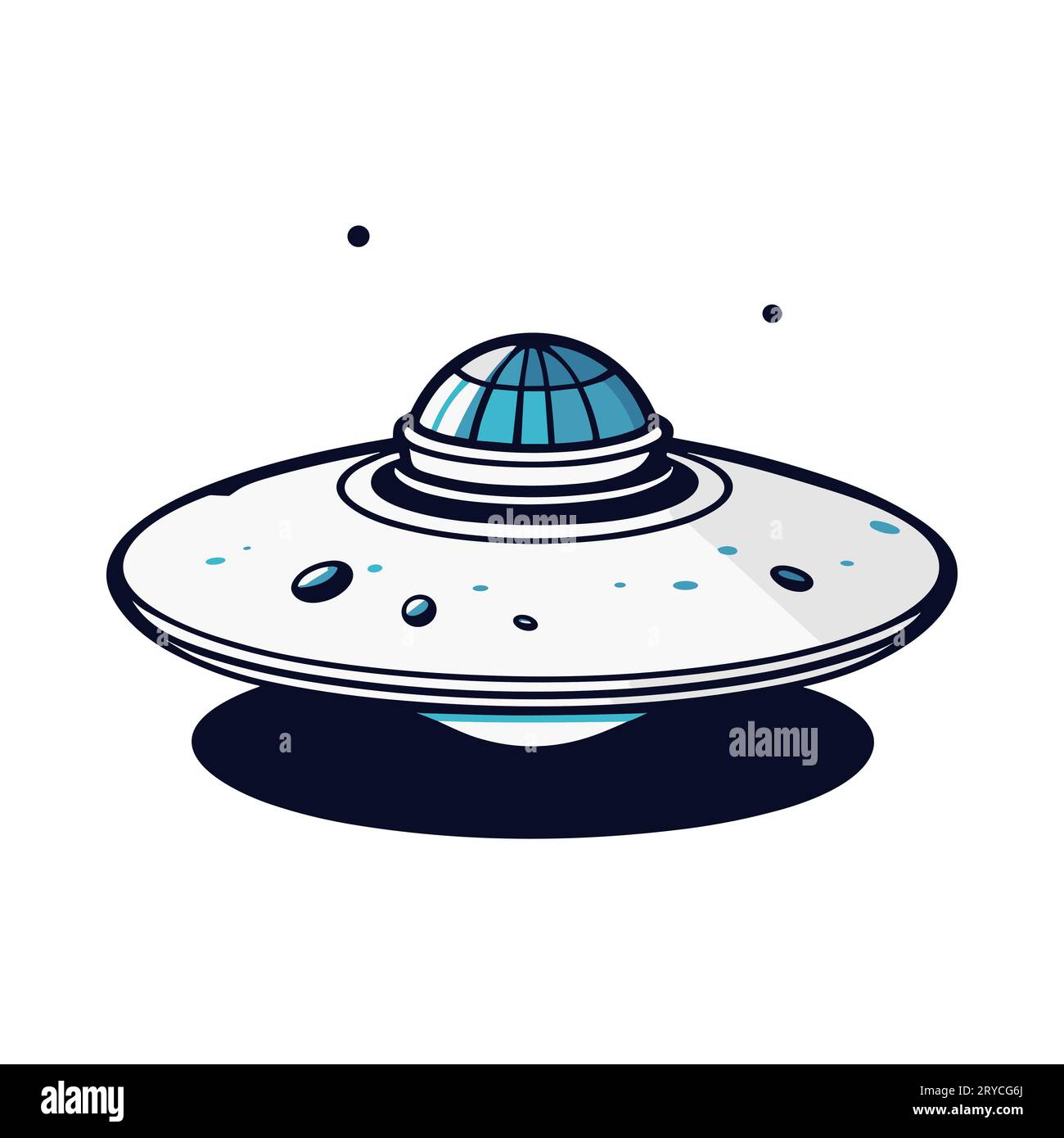 conception d'illustration d'icône d'ufo plate, logo de navire extraterrestre simple Illustration de Vecteur