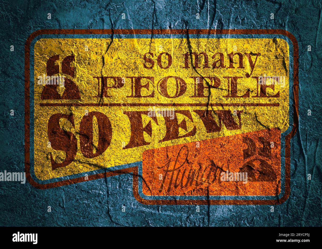 Bulle de texte. Motivation citer tant de personnes mais peu d'êtres humains Banque D'Images