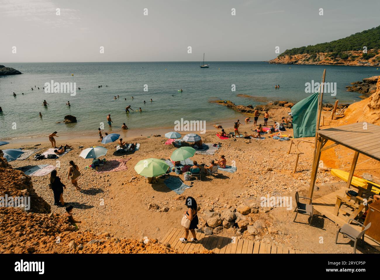 Es bol Nou est l'une des plages naturelles de l'île d'Ibiza. Photo de haute qualité Banque D'Images