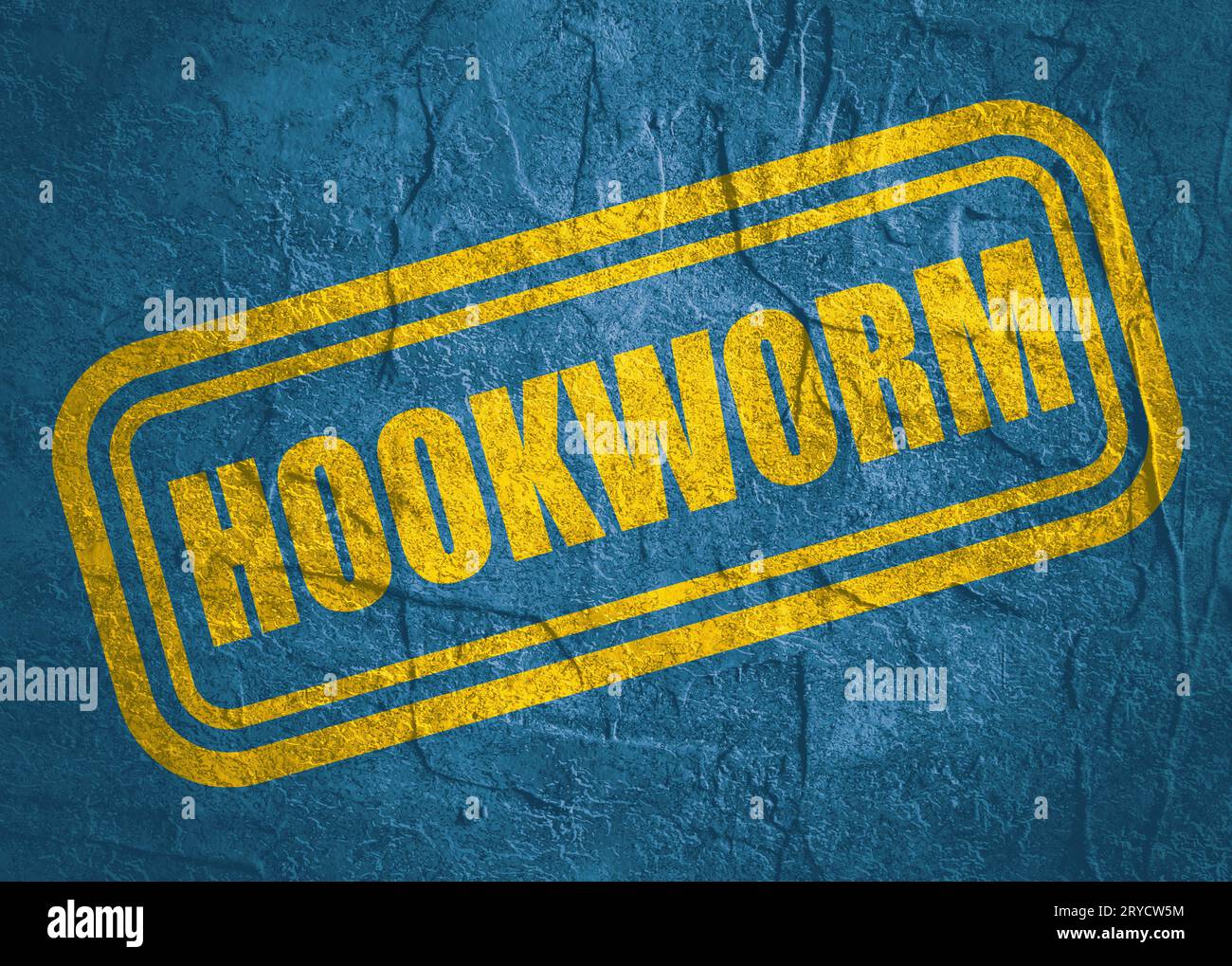 Estampille avec texte hookworm sur fond grunge Banque D'Images