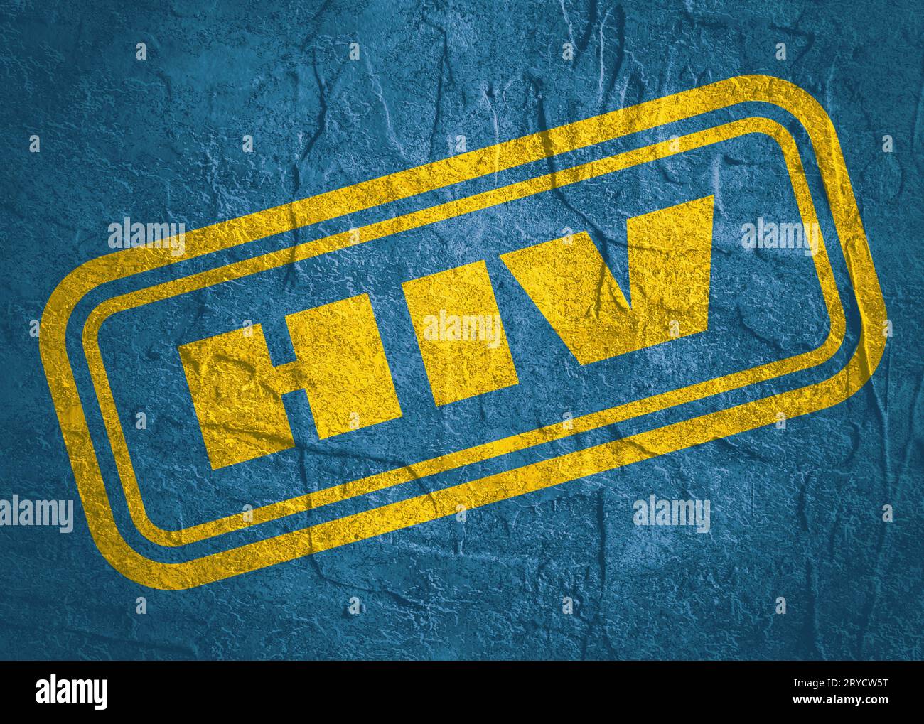 Timbre avec texte VIH sur fond grunge Banque D'Images