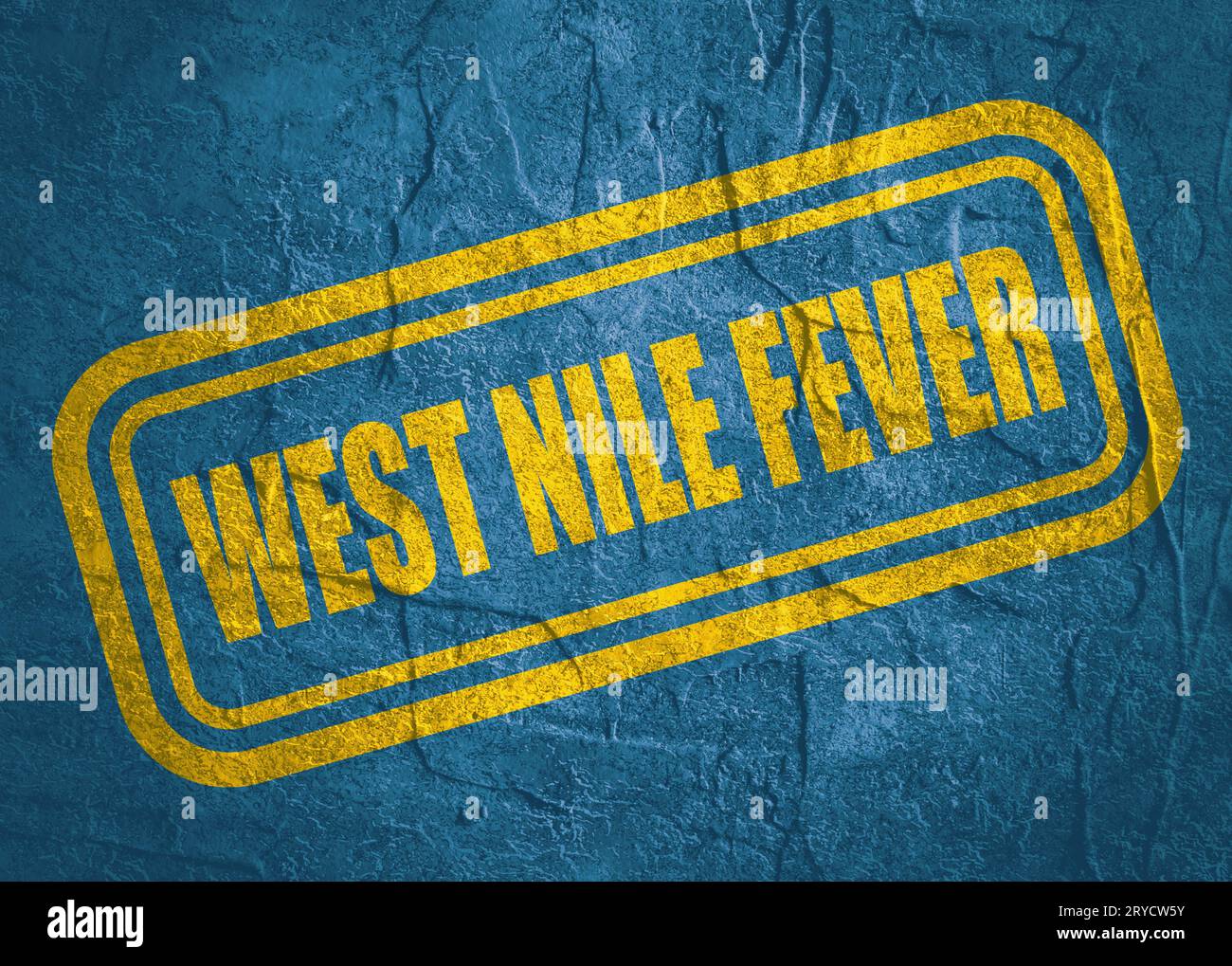 Timbre avec texte de fièvre du Nil occidental sur fond grunge Banque D'Images
