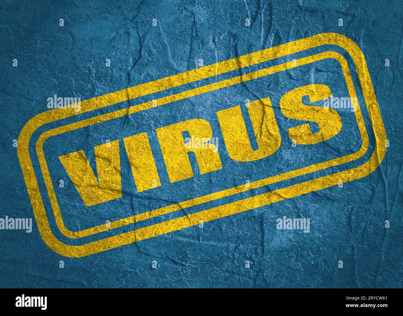 Tampon avec texte de virus sur fond grunge Banque D'Images