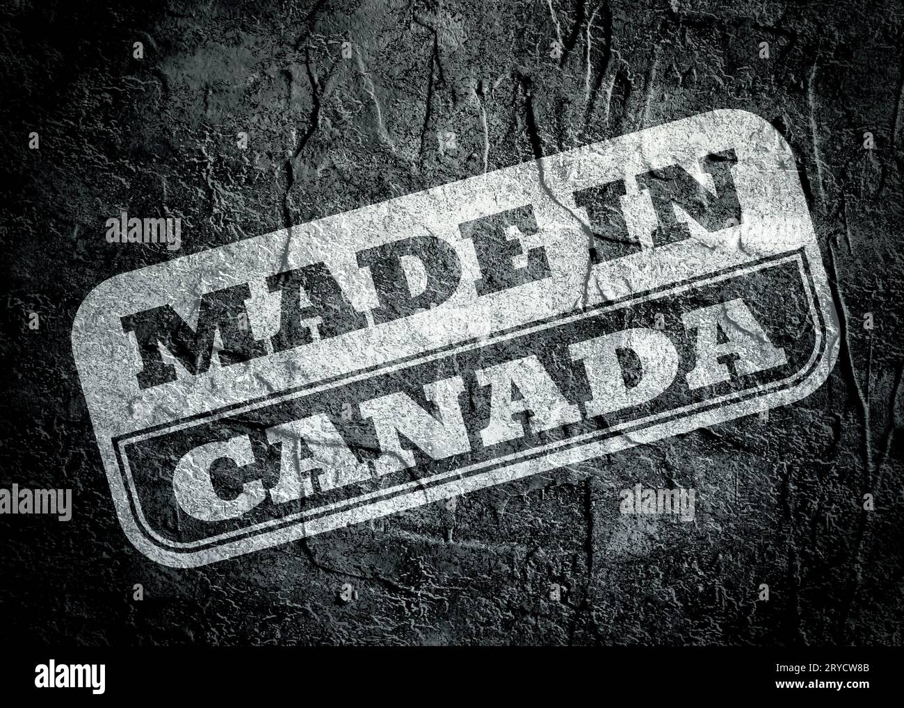 Timbre avec made in Canada texte plus grunge background Banque D'Images