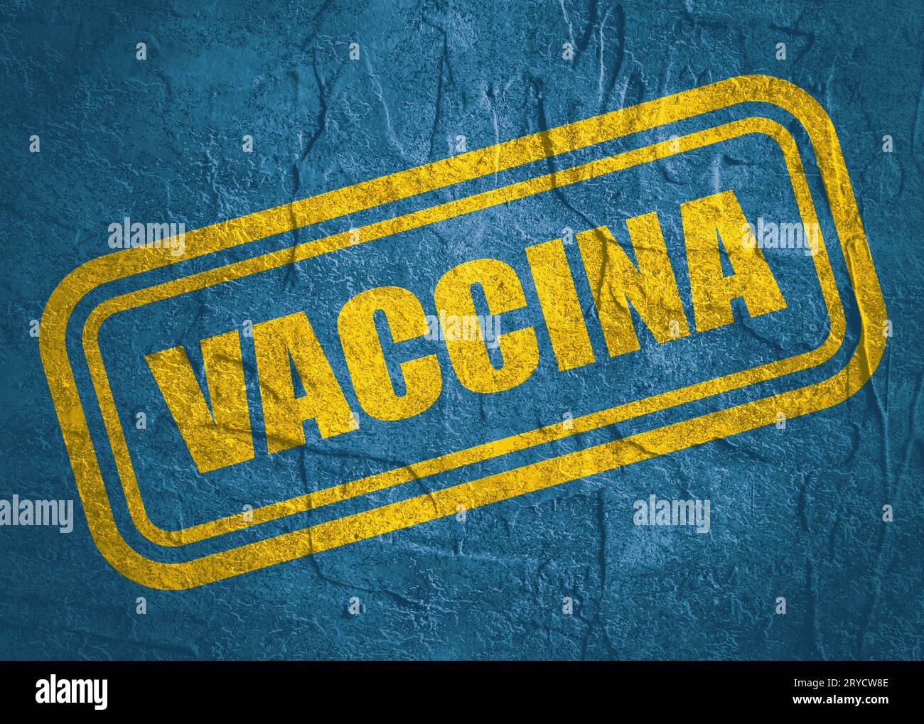 Timbre avec texte vaccina sur fond grunge Banque D'Images