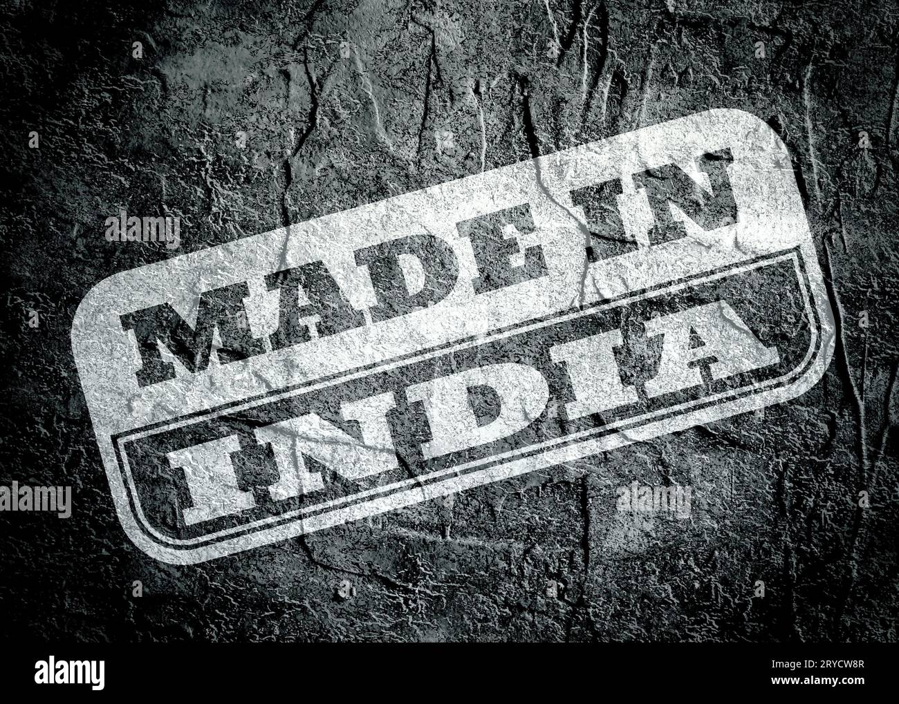 Timbre avec made in India texte sur grunge background Banque D'Images