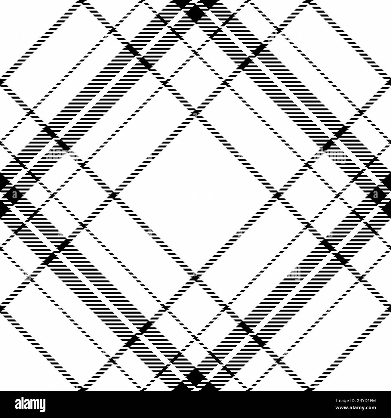 Textile de texture à carreaux de fond tartan à carreaux avec un vecteur sans couture de tissu de motif dans des couleurs blanches et noires. Illustration de Vecteur