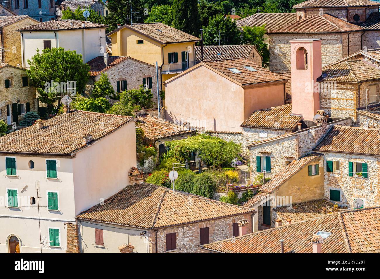 Village médiéval de Romagne en Italie Banque D'Images