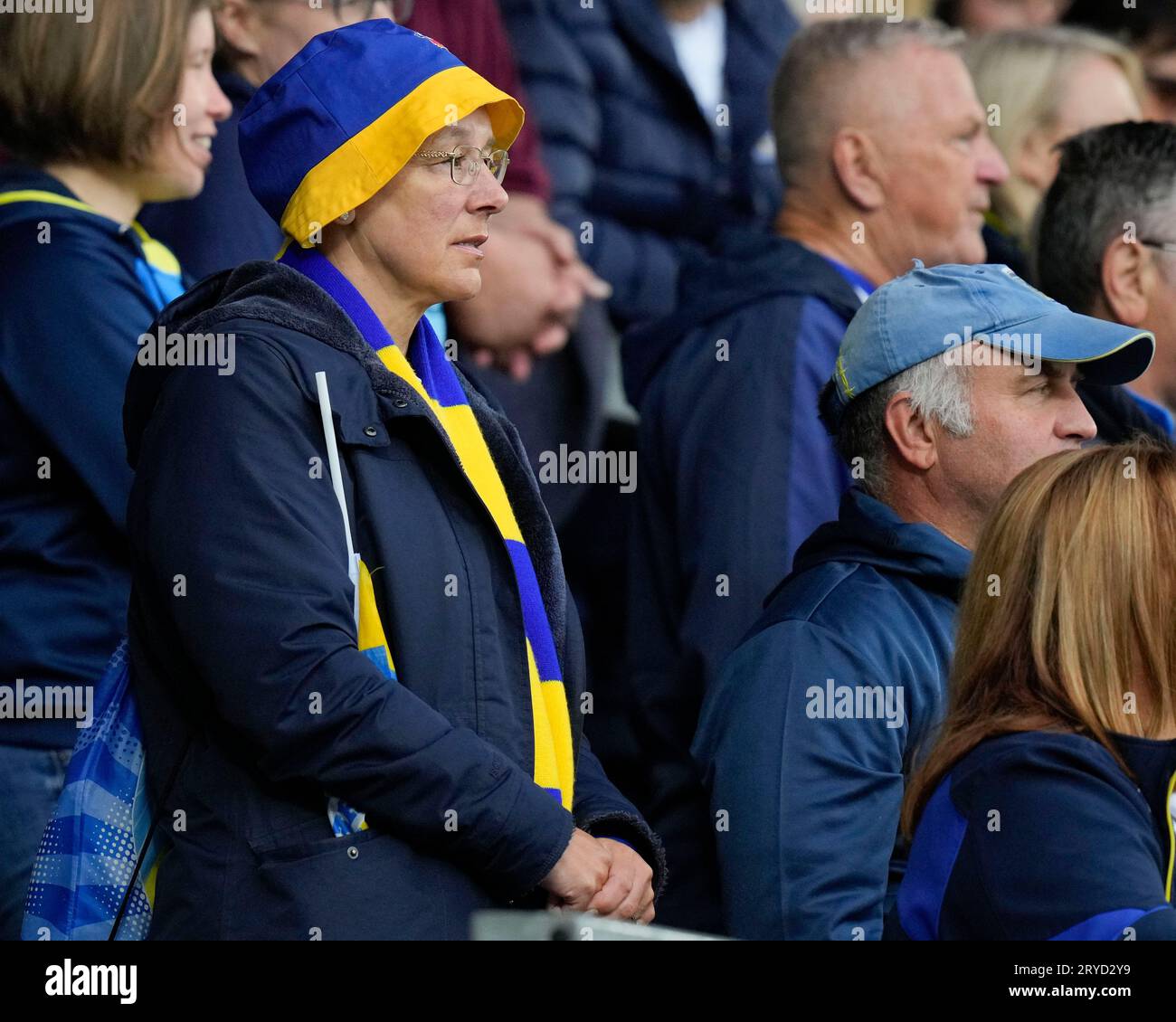 A pensive Warrington Wolves lors du Betfred Super League Eliminator Match St Helens vs Warrington Wolves au Totally Wicked Stadium, St Helens, Royaume-Uni, le 30 septembre 2023 (photo Steve Flynn/News Images) Banque D'Images