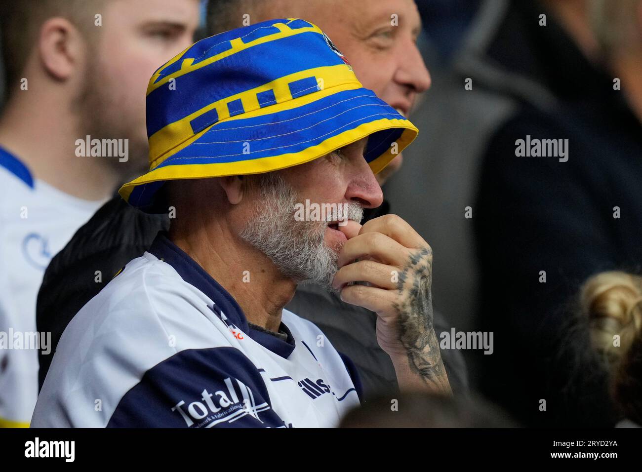 A pensive Warrington Wolves lors du Betfred Super League Eliminator Match St Helens vs Warrington Wolves au Totally Wicked Stadium, St Helens, Royaume-Uni, le 30 septembre 2023 (photo Steve Flynn/News Images) Banque D'Images