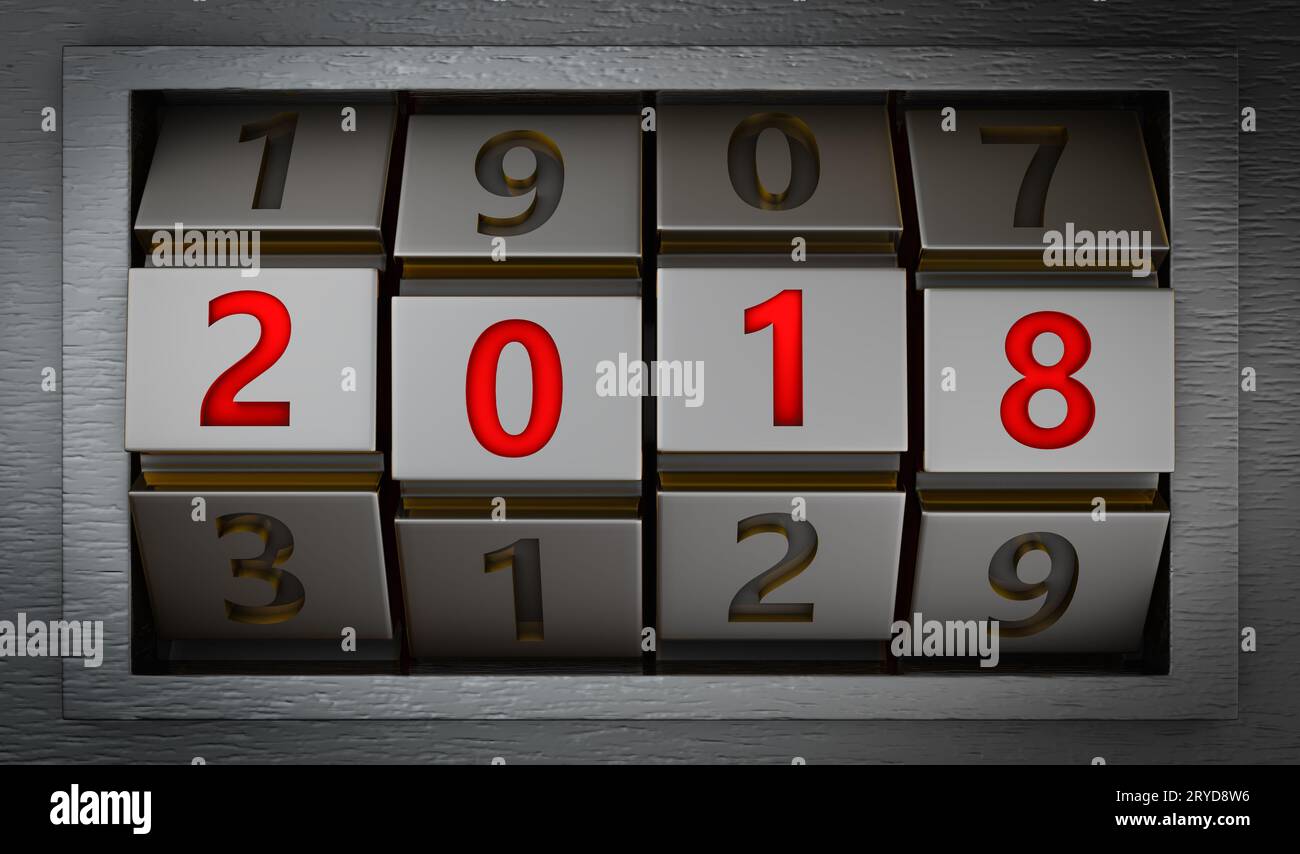 Verrouillage du code 2018 Banque D'Images