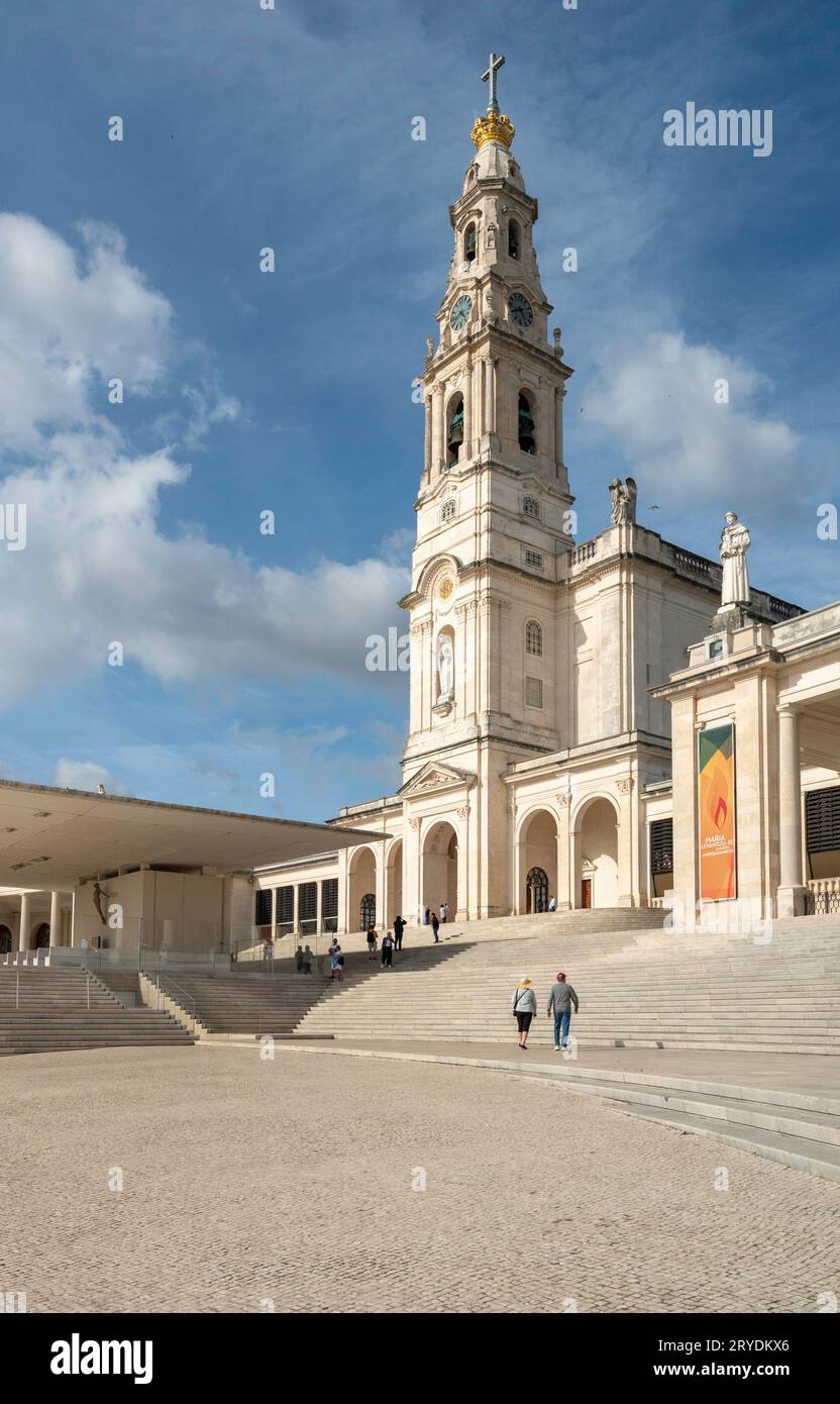 La basilique notre-Dame du Rosaire à Fatima, Portugal Banque D'Images