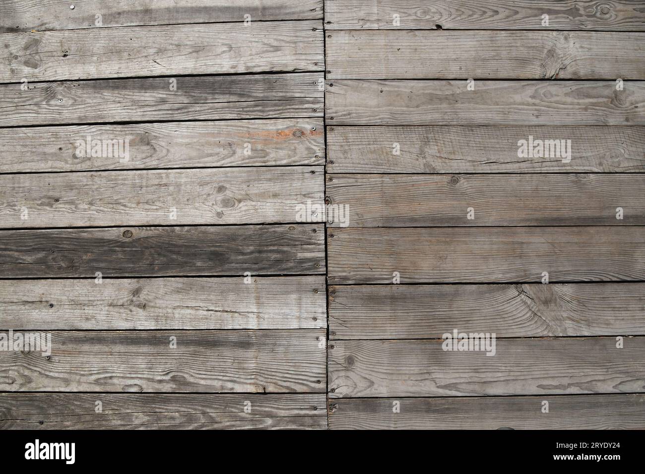 Panneau en bois vintage avec planches horizontales et les lacunes Banque D'Images