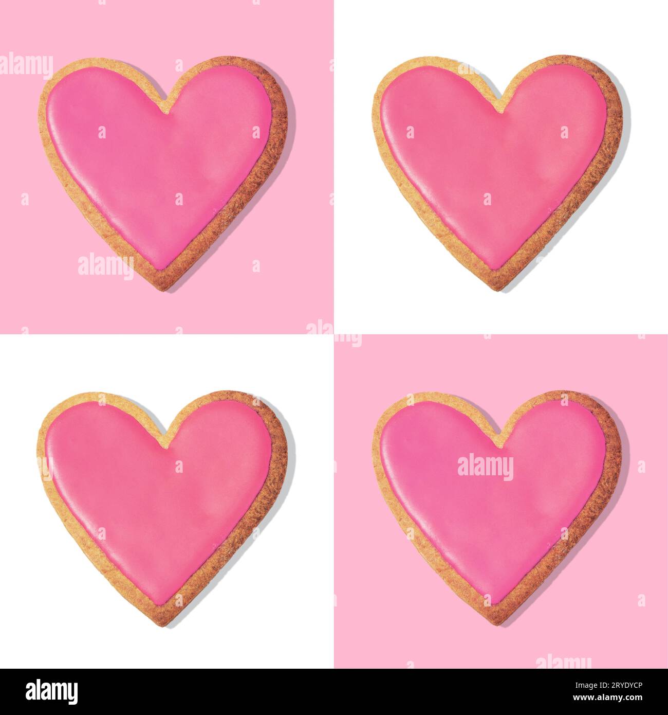 Motif de fond de biscuit en forme de coeur. Concept d'amour Banque D'Images Motif de fond de biscuit en forme de coeur. Concept d'amour Banque D'Images