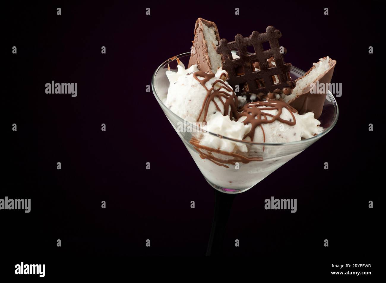 Crème glacée dans un vase Banque D'Images