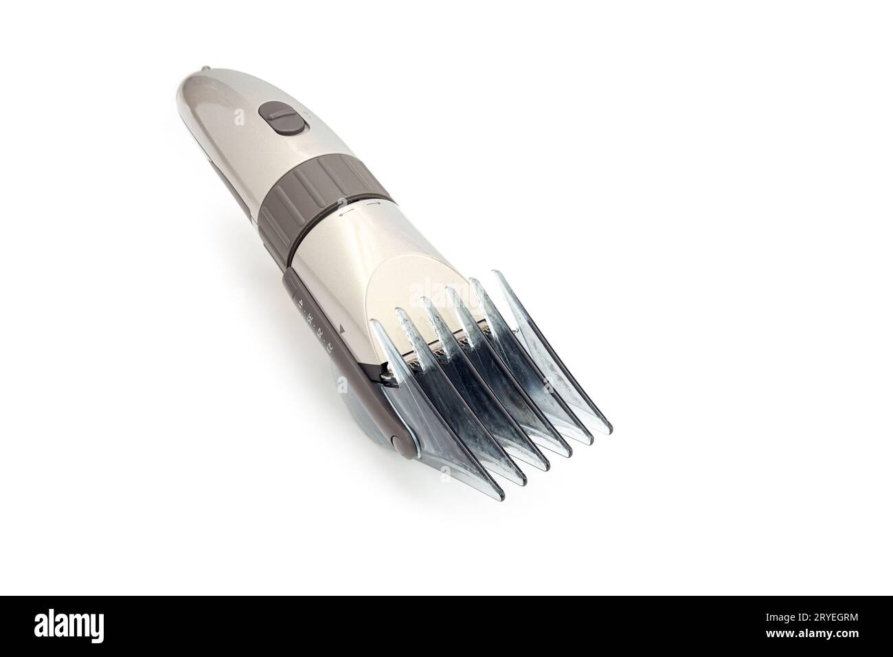 Tondeuse à cheveux isolée sur fond blanc Banque D'Images