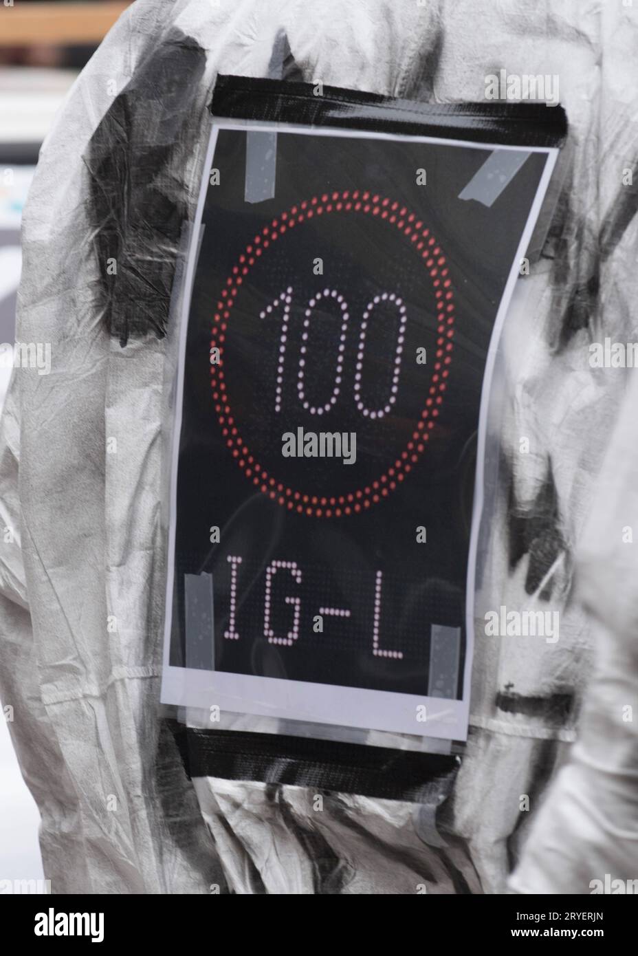 Limite de vitesse comme mesure de contrôle des émissions Banque D'Images