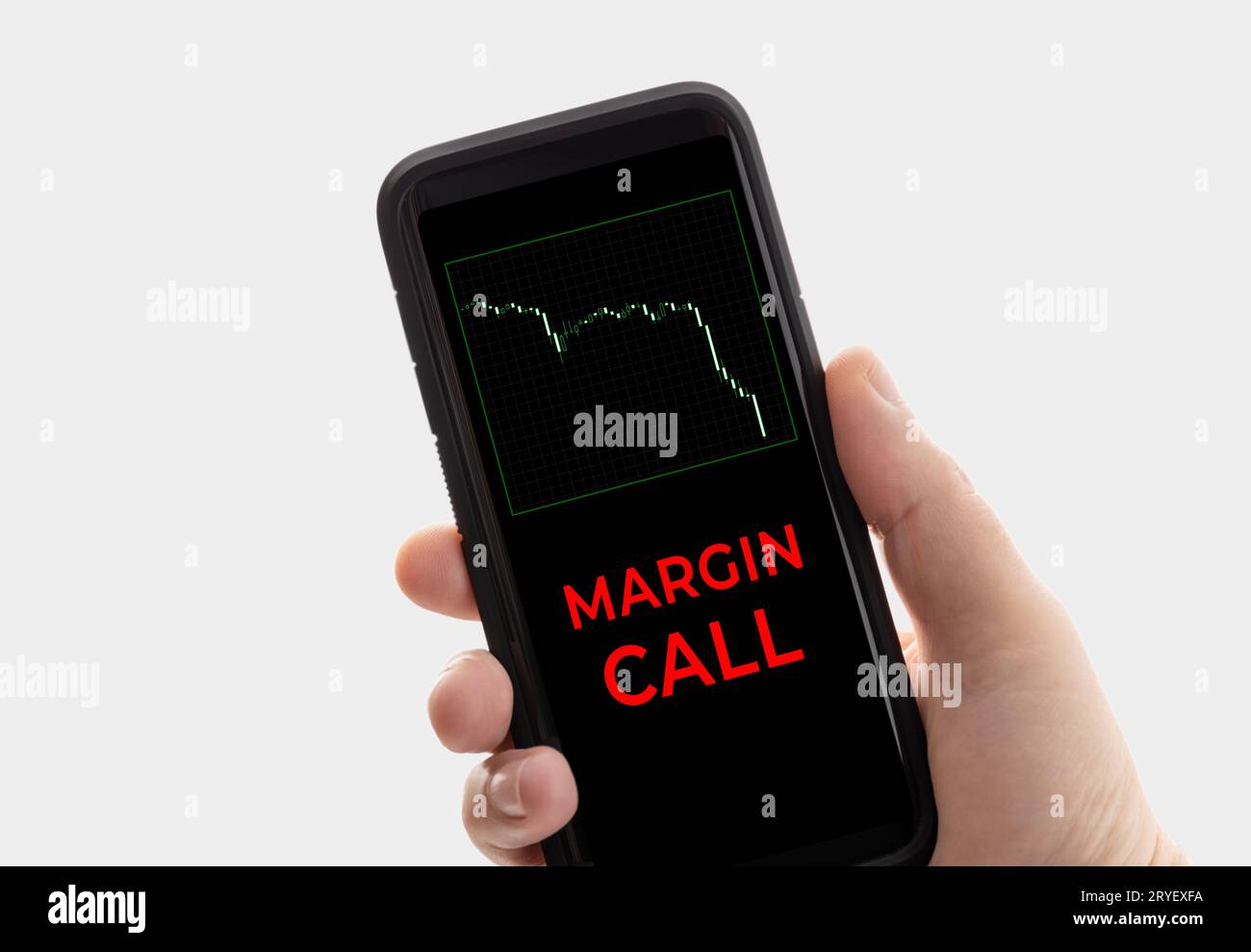 Main tenant un smartphone avec l'appel de marge de message Banque D'Images Main tenant un smartphone avec l'appel de marge de message Banque D'Images