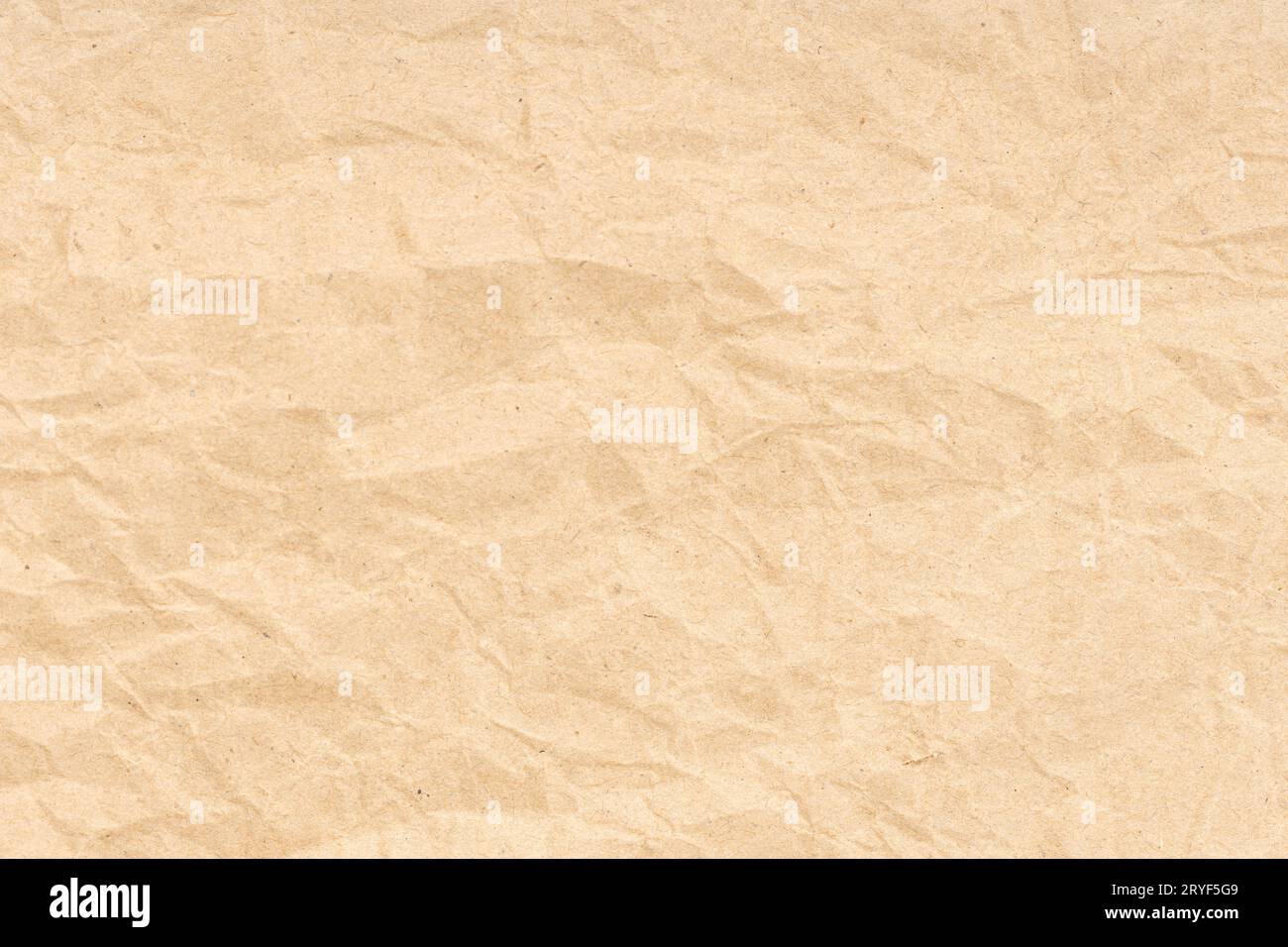 Fond de texture de papier froissé. Couleur marron clair Banque D'Images