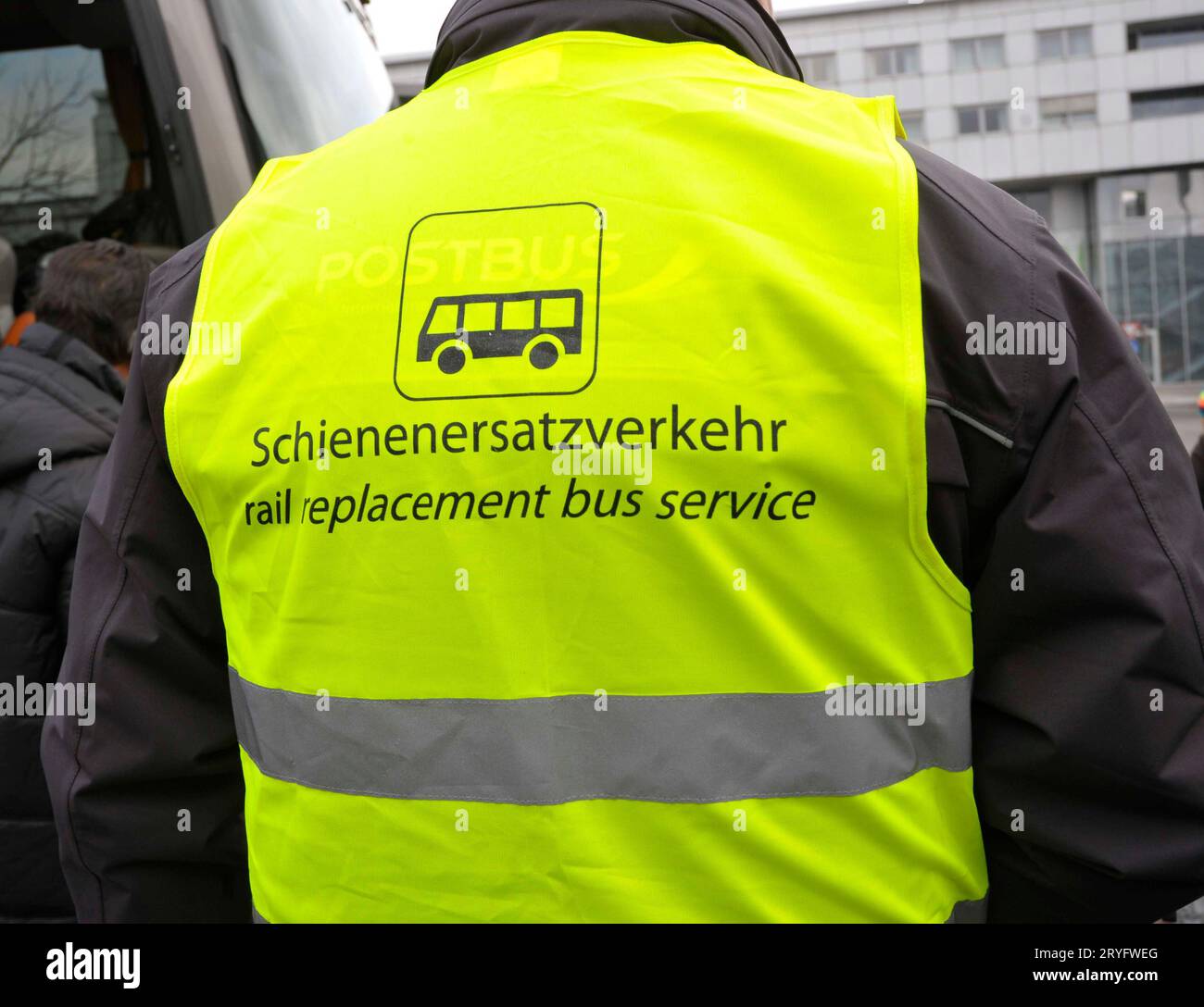 Service de bus de remplacement ferroviaire sign Banque D'Images