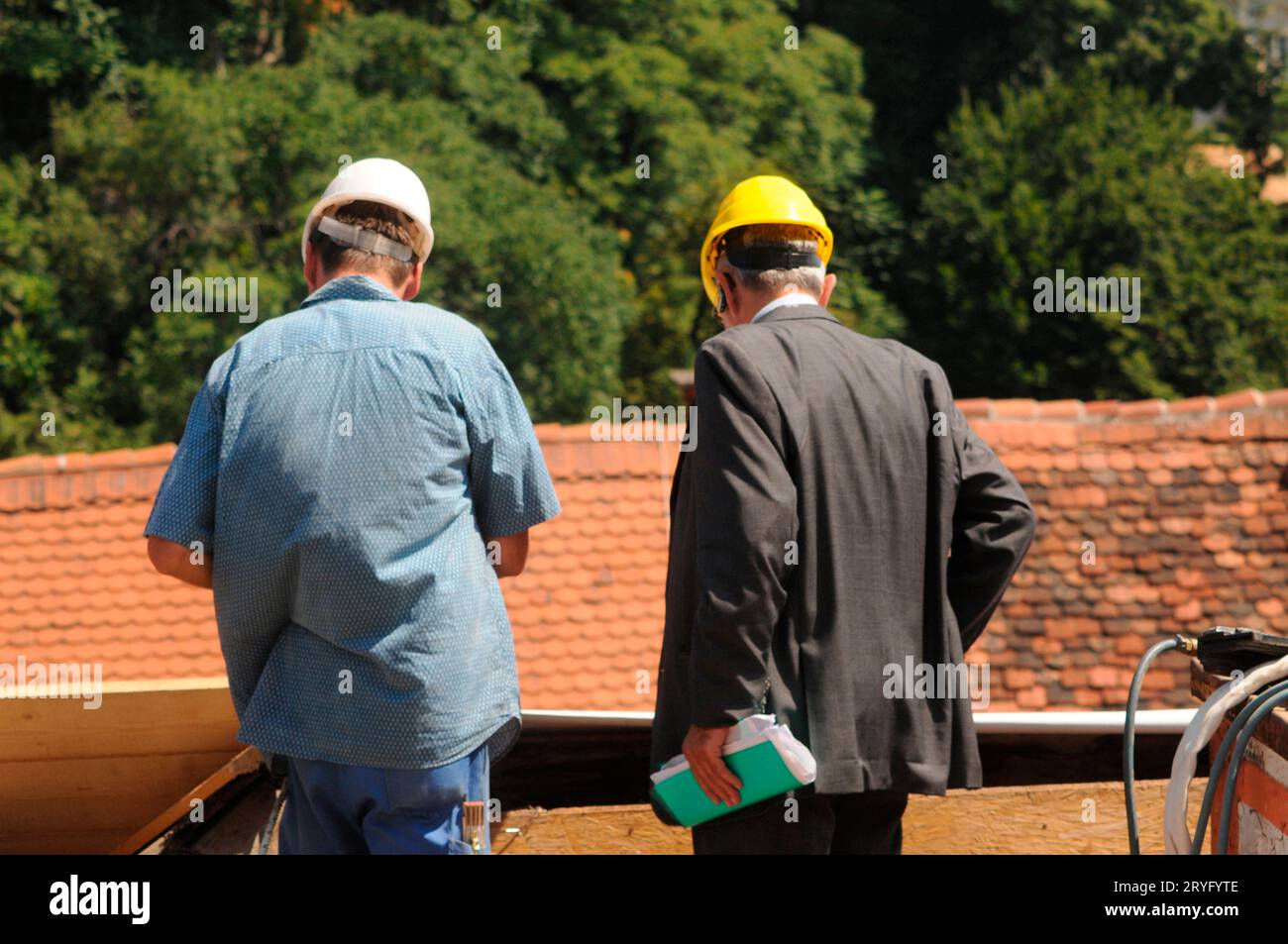 Réunion de la direction de la construction Banque D'Images