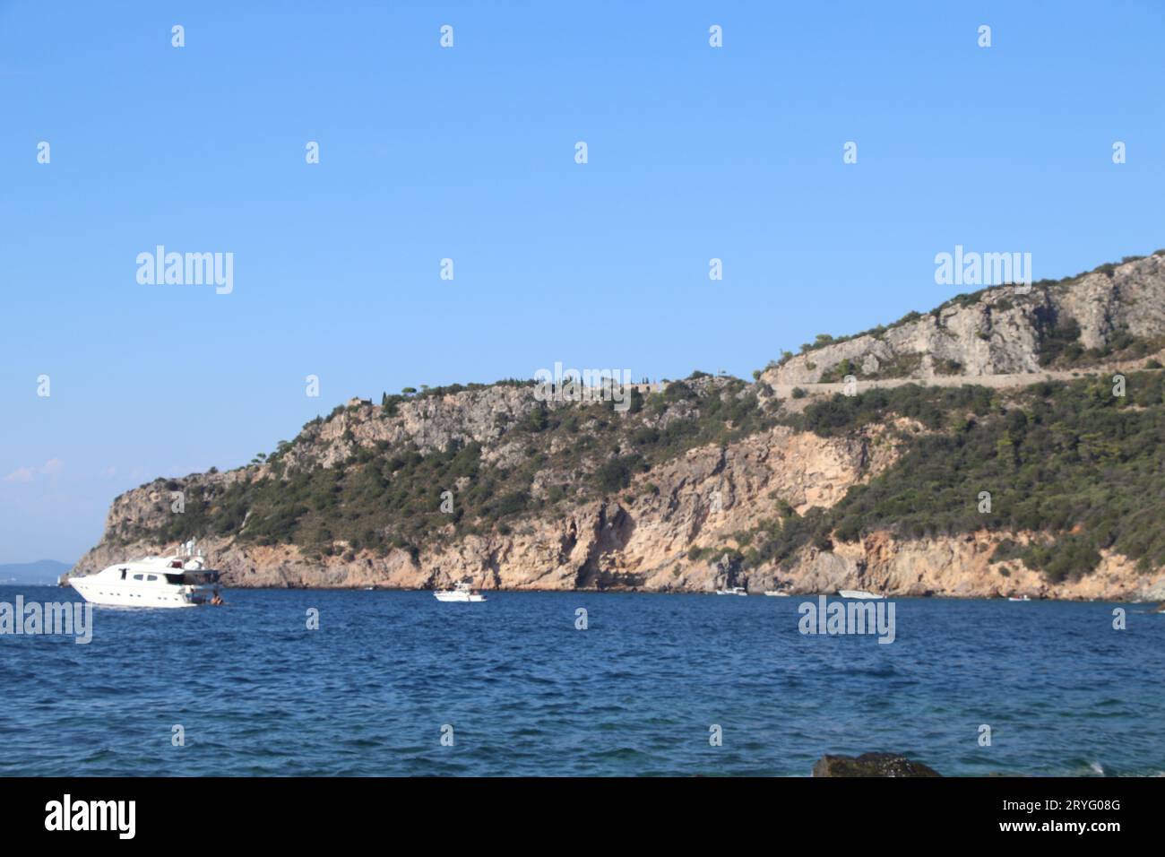 Monte Argentario, Grosseto, Toscane, Italie : le promontoire sur la mer Tirreno à été Banque D'Images