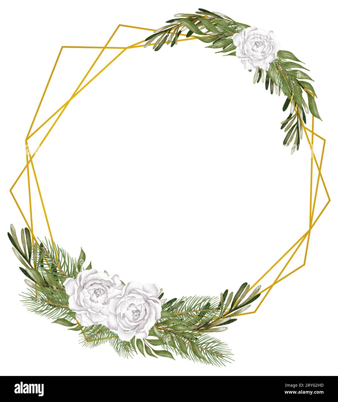 Polyèdre géométrique de luxe, invitation de mariage style déco design, vous pouvez mettre feuille ou fleur sur le dessus ou le fond pour faire Banque D'Images