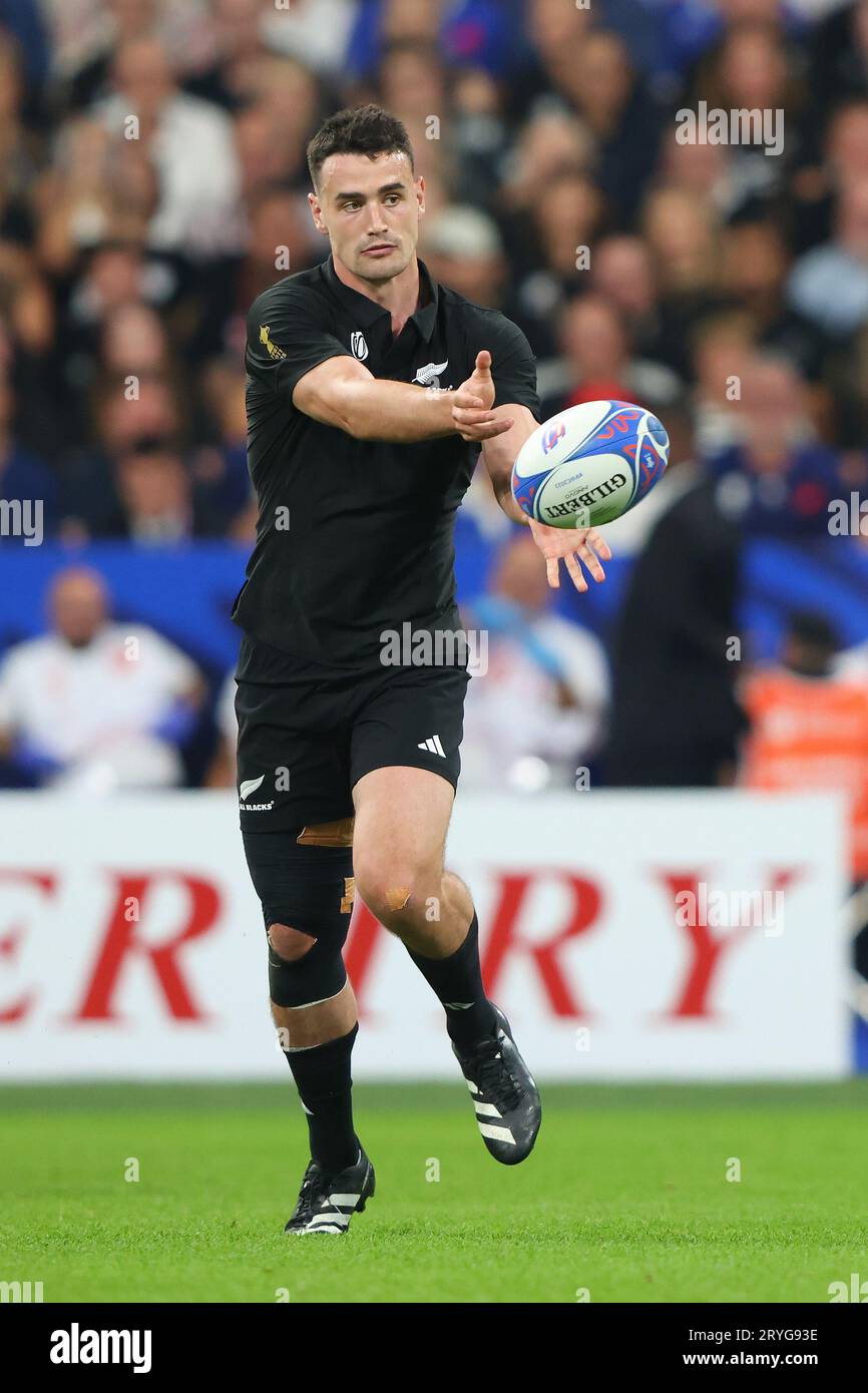 Paris, France, 9 septembre 2023. Sera Jordanie de Nouvelle-Zélande lors du match de la coupe du monde de Rugby 2023 au Stade de France, Paris. Le crédit photo devrait se lire : Paul Thomas / Sportimage Banque D'Images