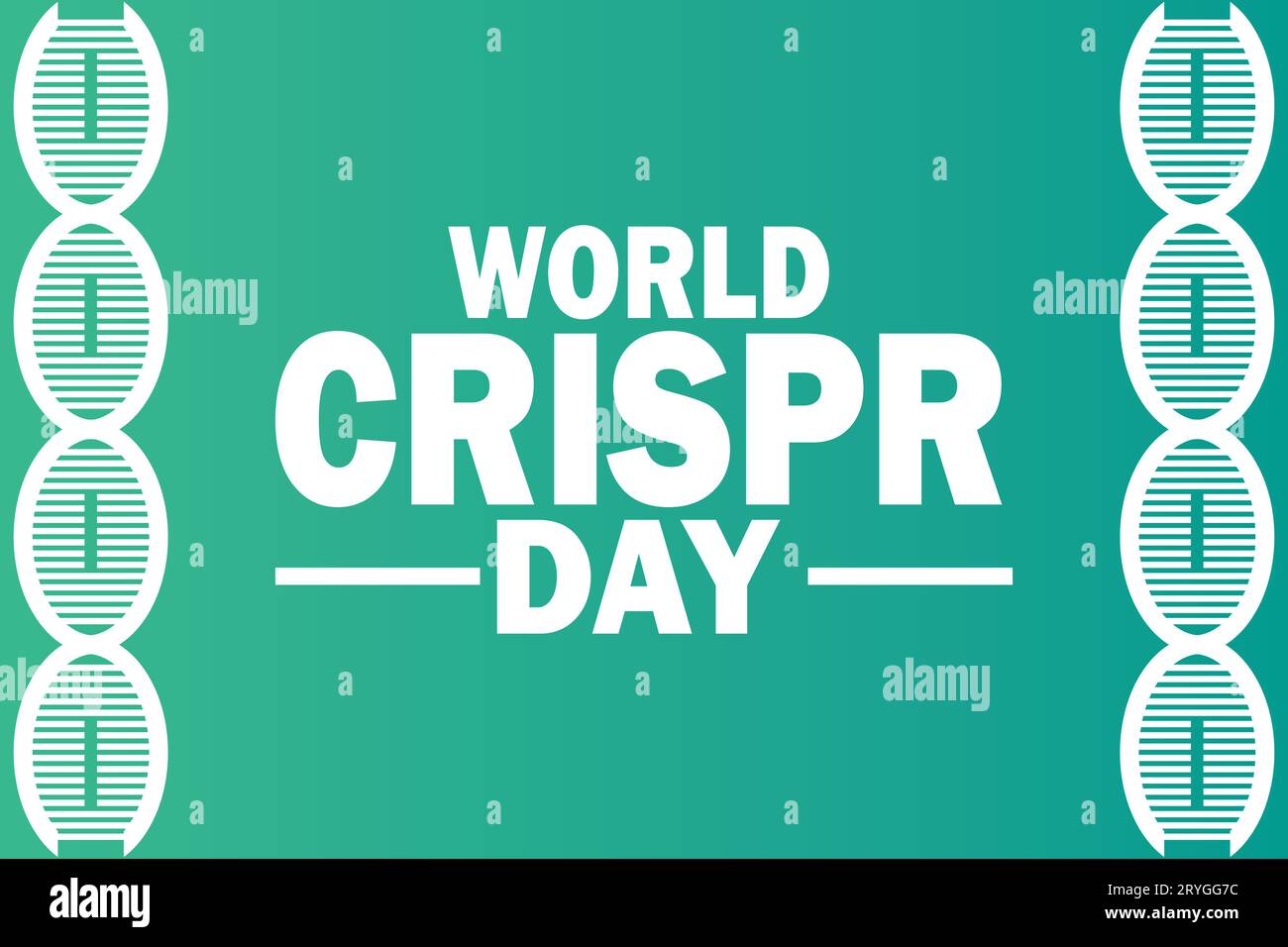 Illustration vectorielle de la Journée mondiale CRISPR. Convient pour affiche, bannière, carte de voeux Illustration de Vecteur