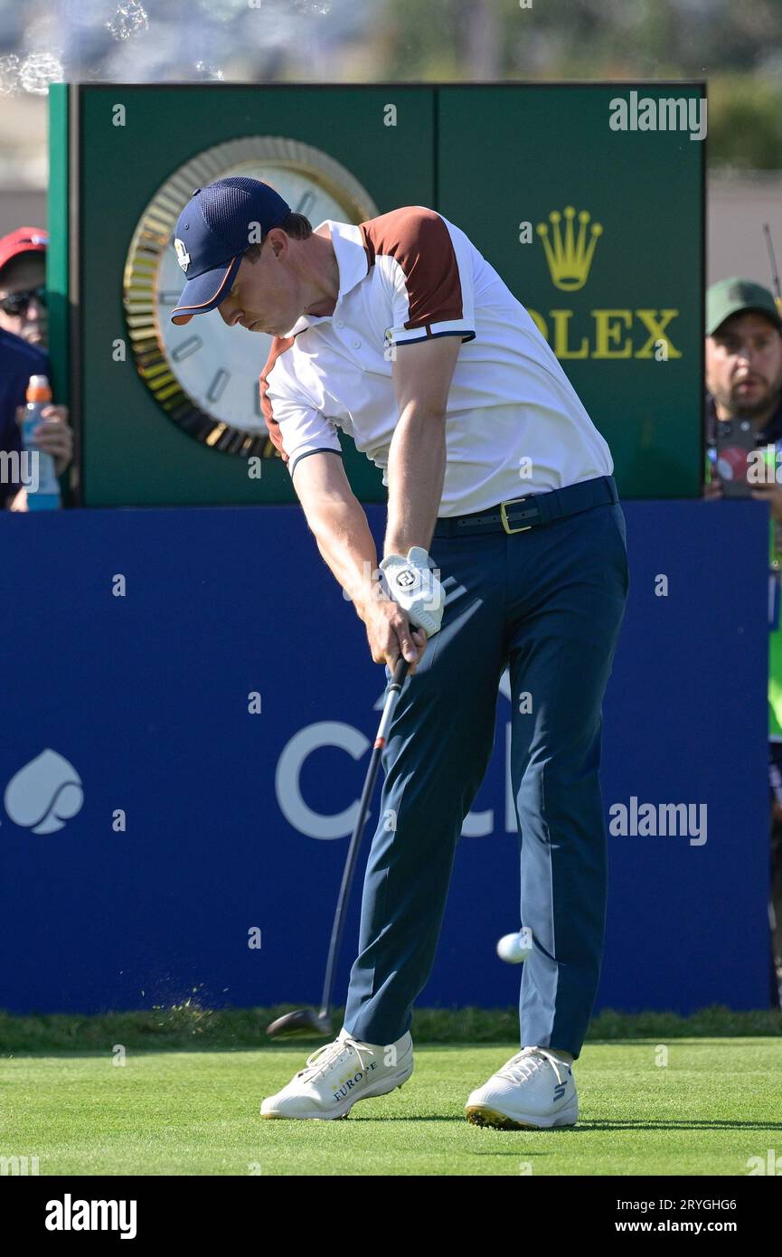 Rome, Italie. 30 septembre 2023. Matt Fitzpatrick (ENG) lors de la Ryder Cup 2023 au Marco Simone Golf & Country Club le 30 septembre 2023 à Rome en Italie. Crédit : Agence photo indépendante/Alamy Live News Banque D'Images