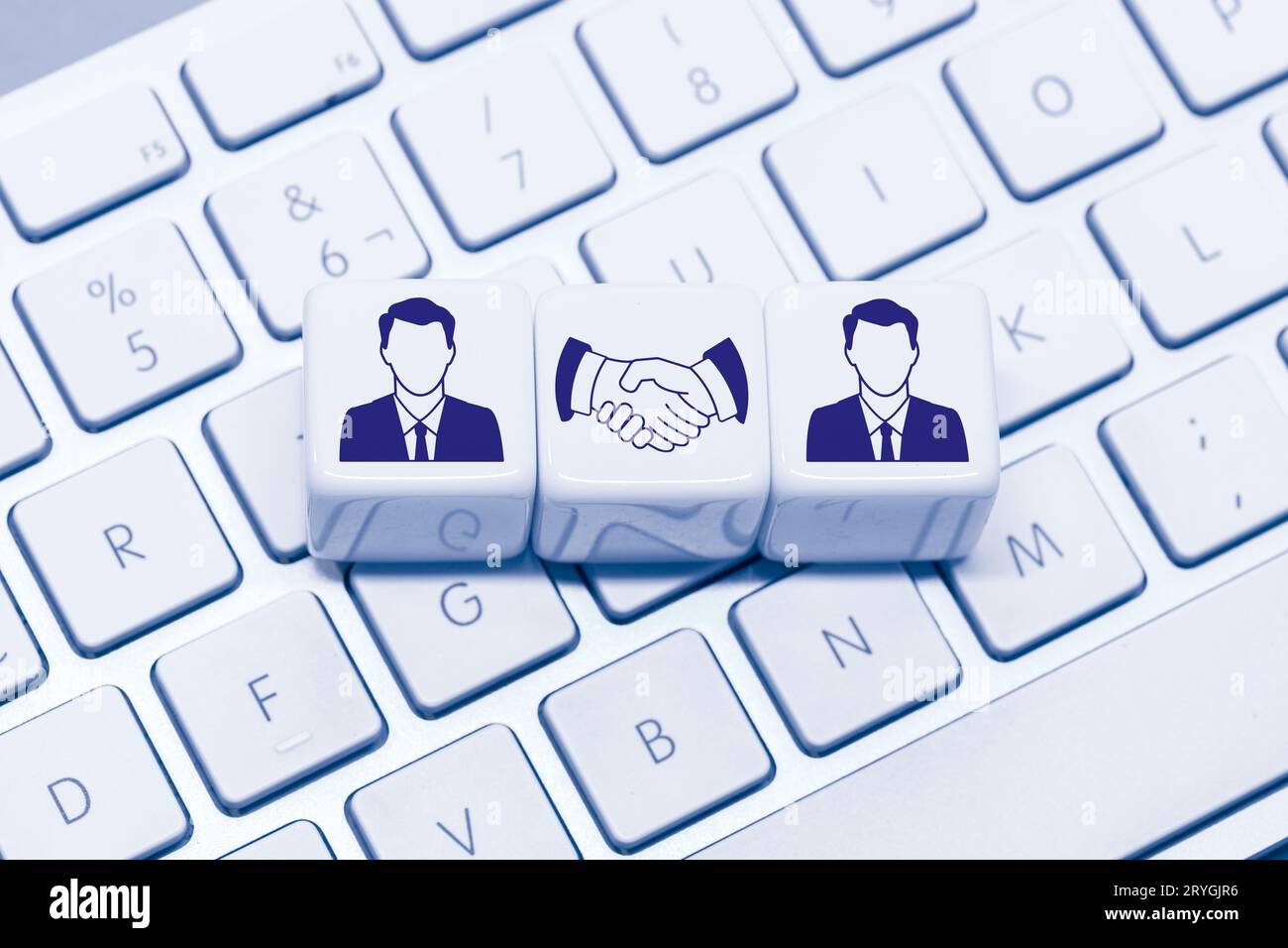 Accord commercial en ligne ou concept de transaction Banque D'Images