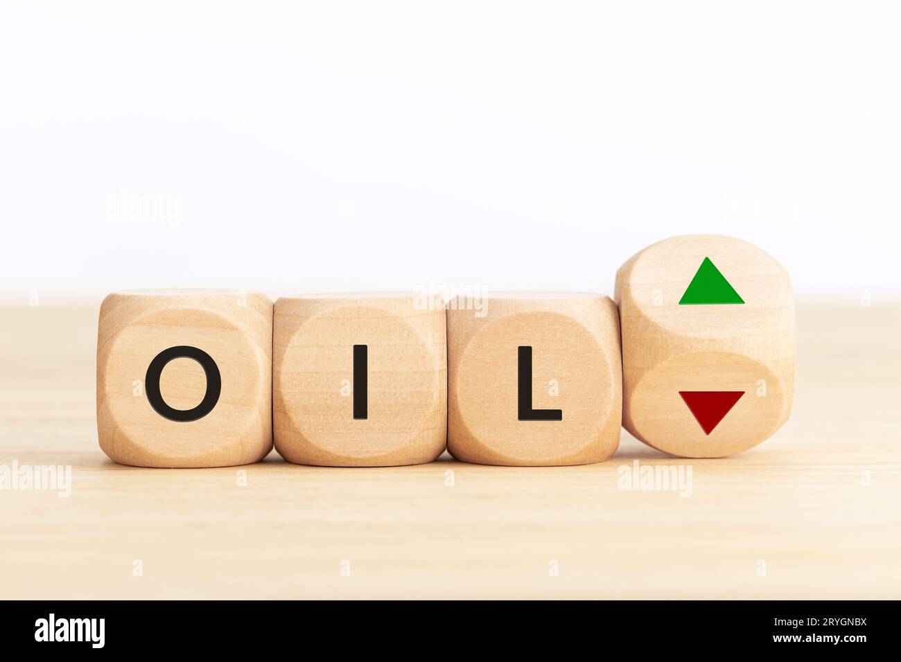 Concept de hausse ou de baisse du prix du pétrole Banque D'Images