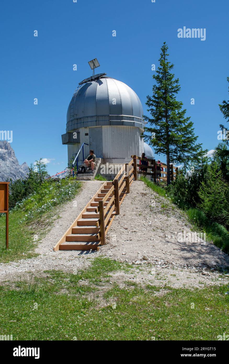 L'Observatoire astronomique Helmut Ullrich. Cortina d'Ampezzo. Dolomites. Italie. Banque D'Images