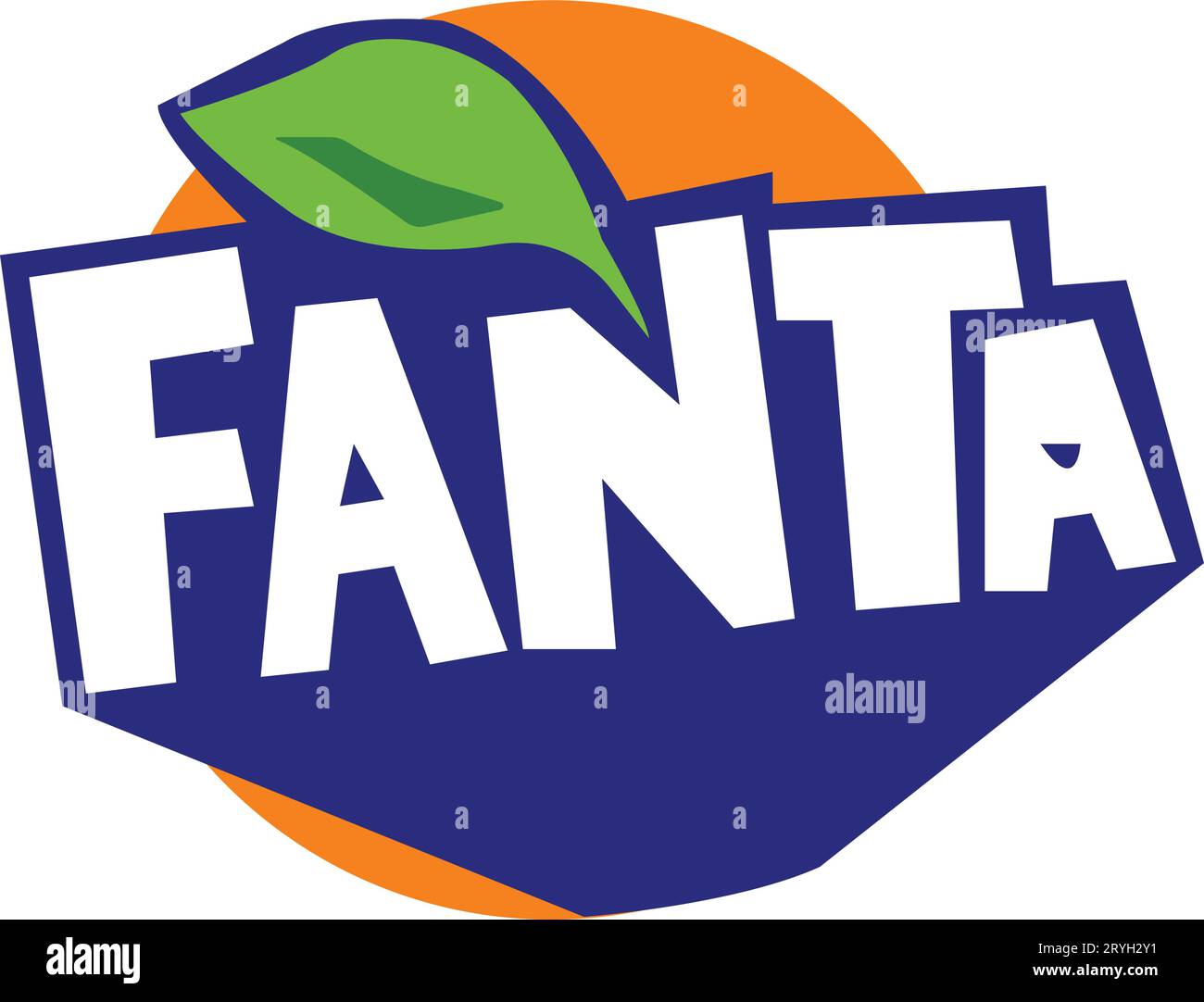 Marques de boissons. Logo de la société de boissons énergétiques Fanta. Illustration de Vecteur