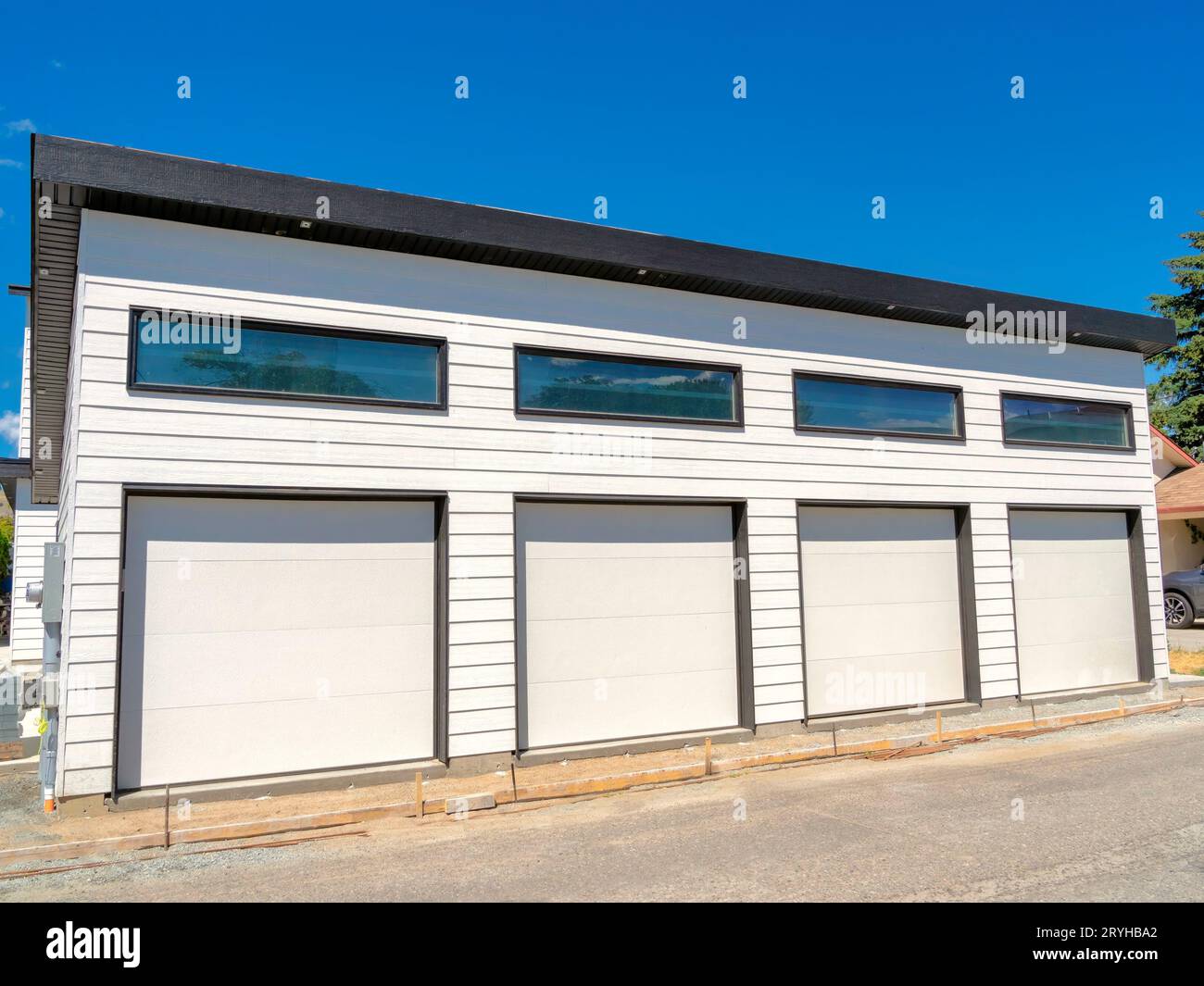 Garage de quatre étages d'une maison résidentielle en construction Banque D'Images