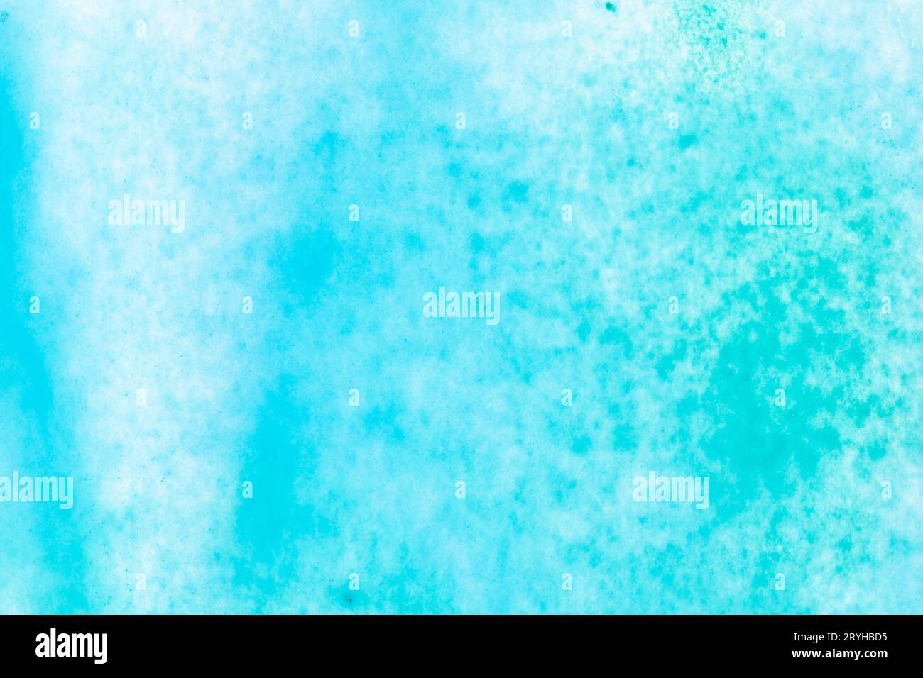 Aquarelle bleue et verte sur toile de papier blanche. Arrière-plan de l'art abstrait Banque D'Images