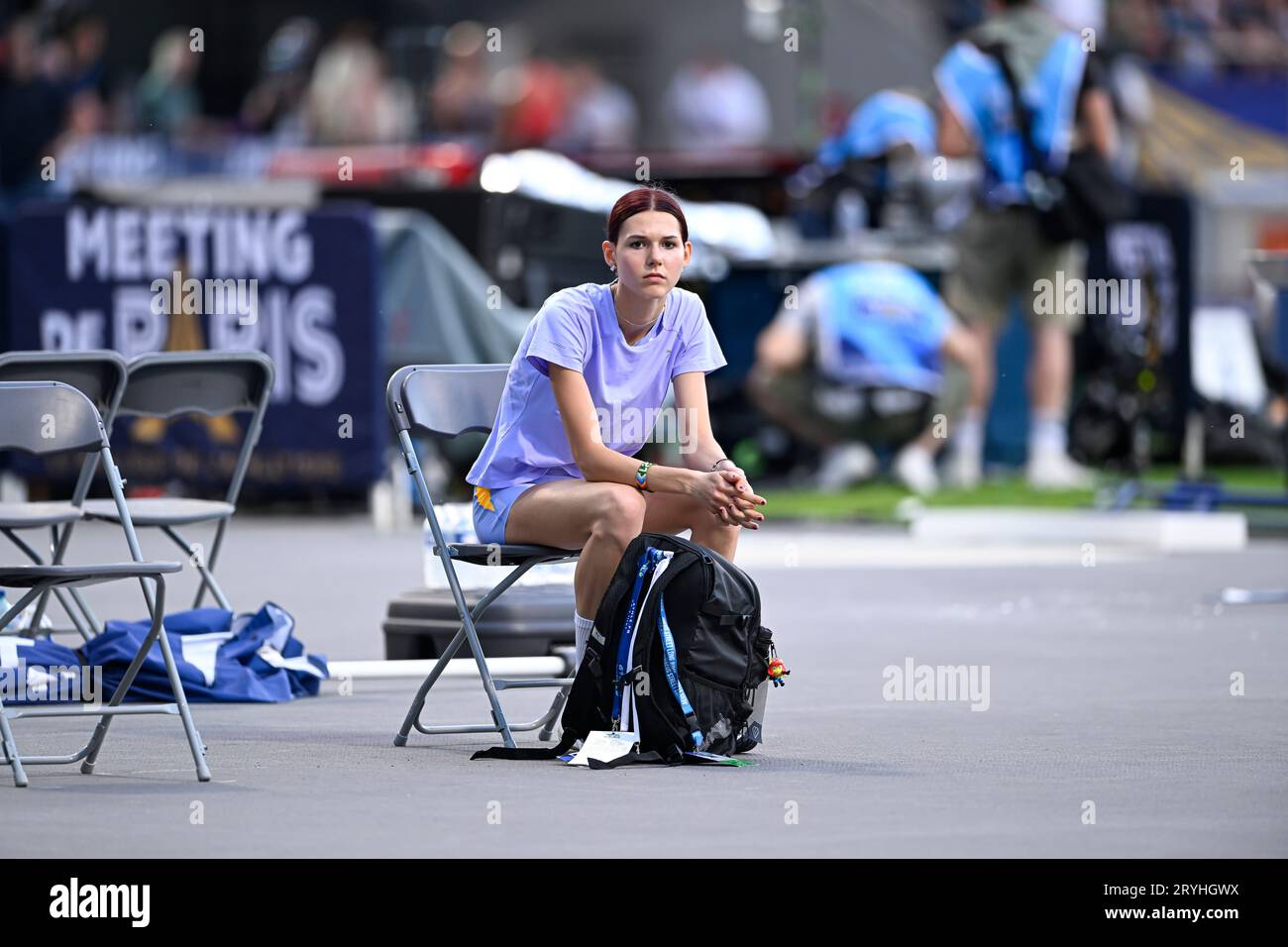 Angelina sujet de Serbie (saut en hauteur féminin) lors du Meeting de Paris Wanda Diamond League 2023 le 9 juin 2023 au stade Charlety à Paris, France. Photo Victor Joly / DPPI Banque D'Images