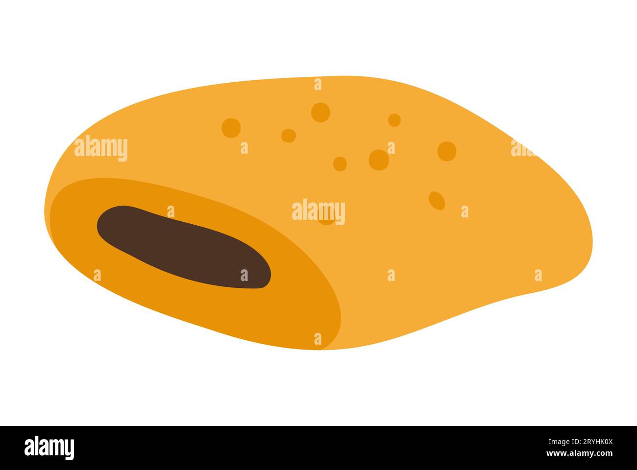 Icône de rouleau de chocolat. Illustration vectorielle de dessert français. Photo de gâteau isolé sur fond blanc Illustration de Vecteur