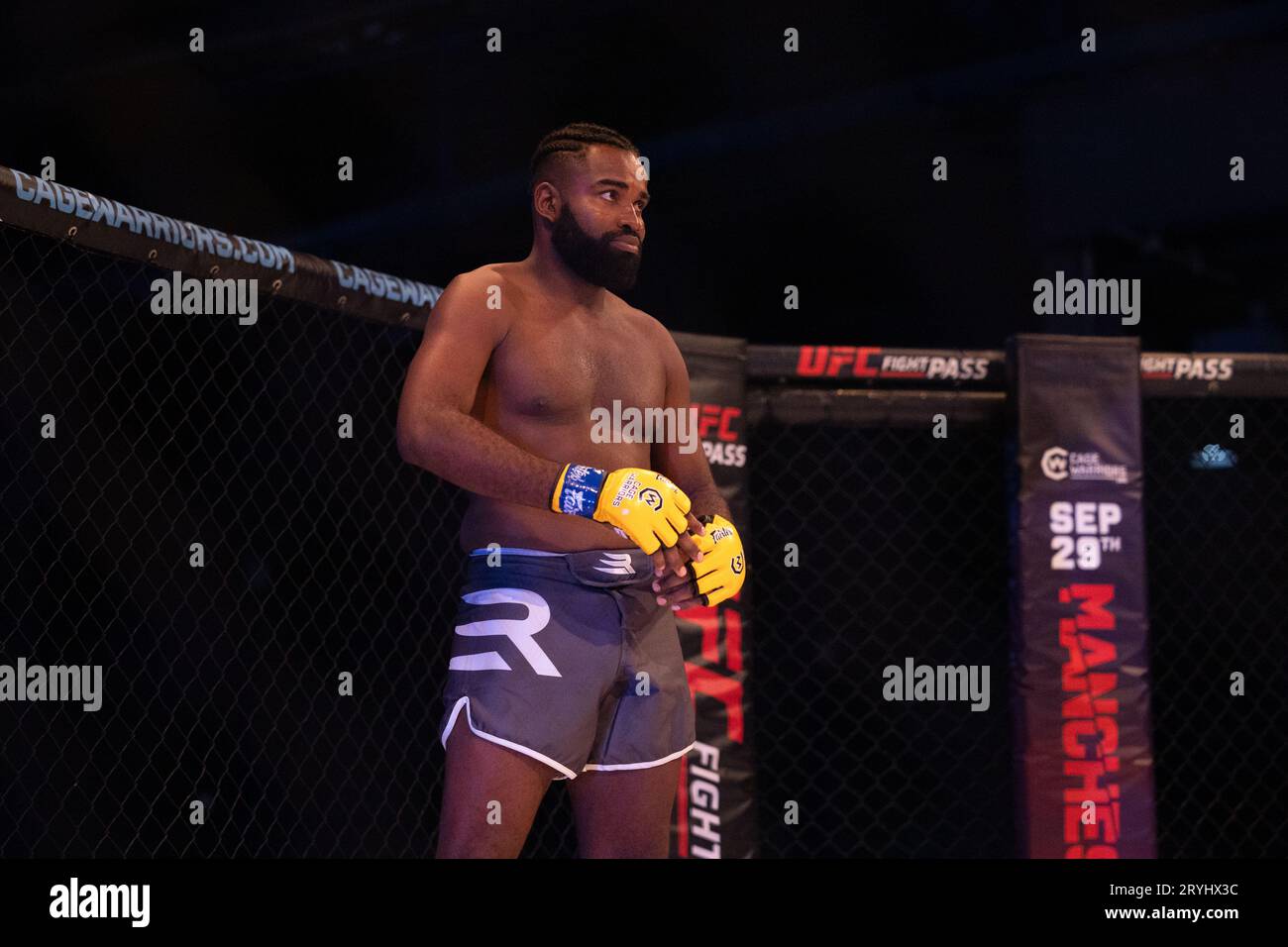 Samir Zaidi (FRA) avant son combat lors de l’épreuve cage Warriors 160 MMA au BEC Arena, Manchester le vendredi 29 septembre 2023. (Photo : Pat Scaasi | MI News) crédit : MI News & Sport / Alamy Live News Banque D'Images