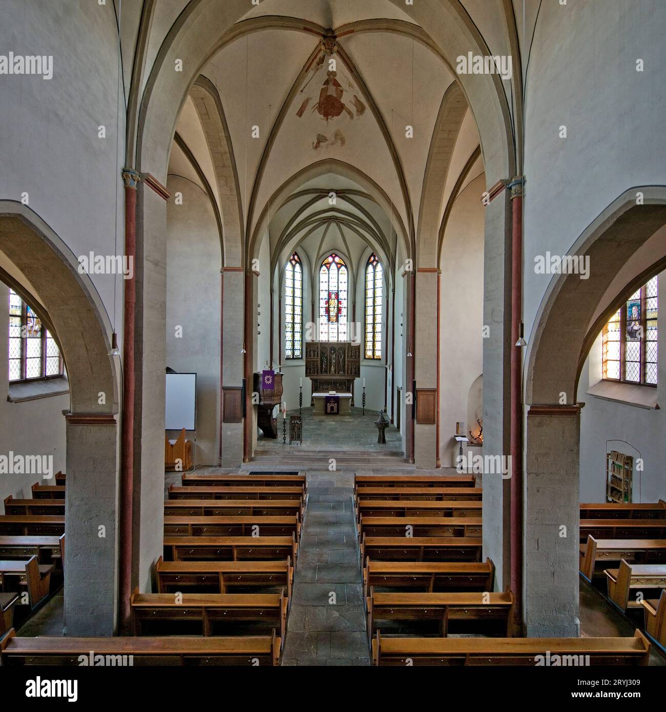 Église protestante Jakobus, la seule basilique gothique tardive en Westphalie, Breckerfeld, Allemagne, Europe Banque D'Images