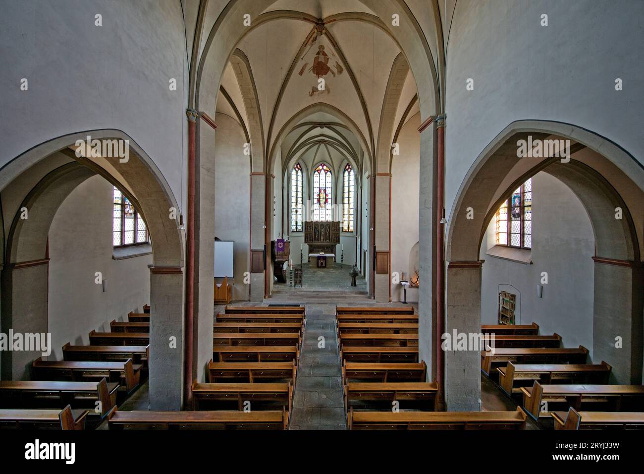 Église protestante Jakobus, la seule basilique gothique tardive en Westphalie, Breckerfeld, Allemagne, Europe Banque D'Images