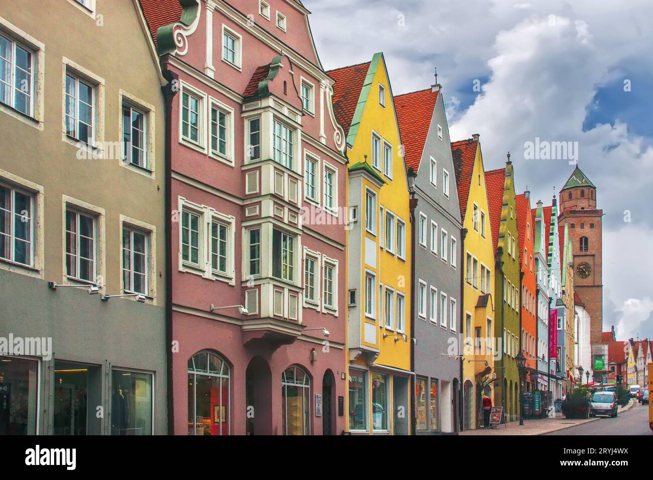 Rue à Donauworth, Allemagne Banque D'Images