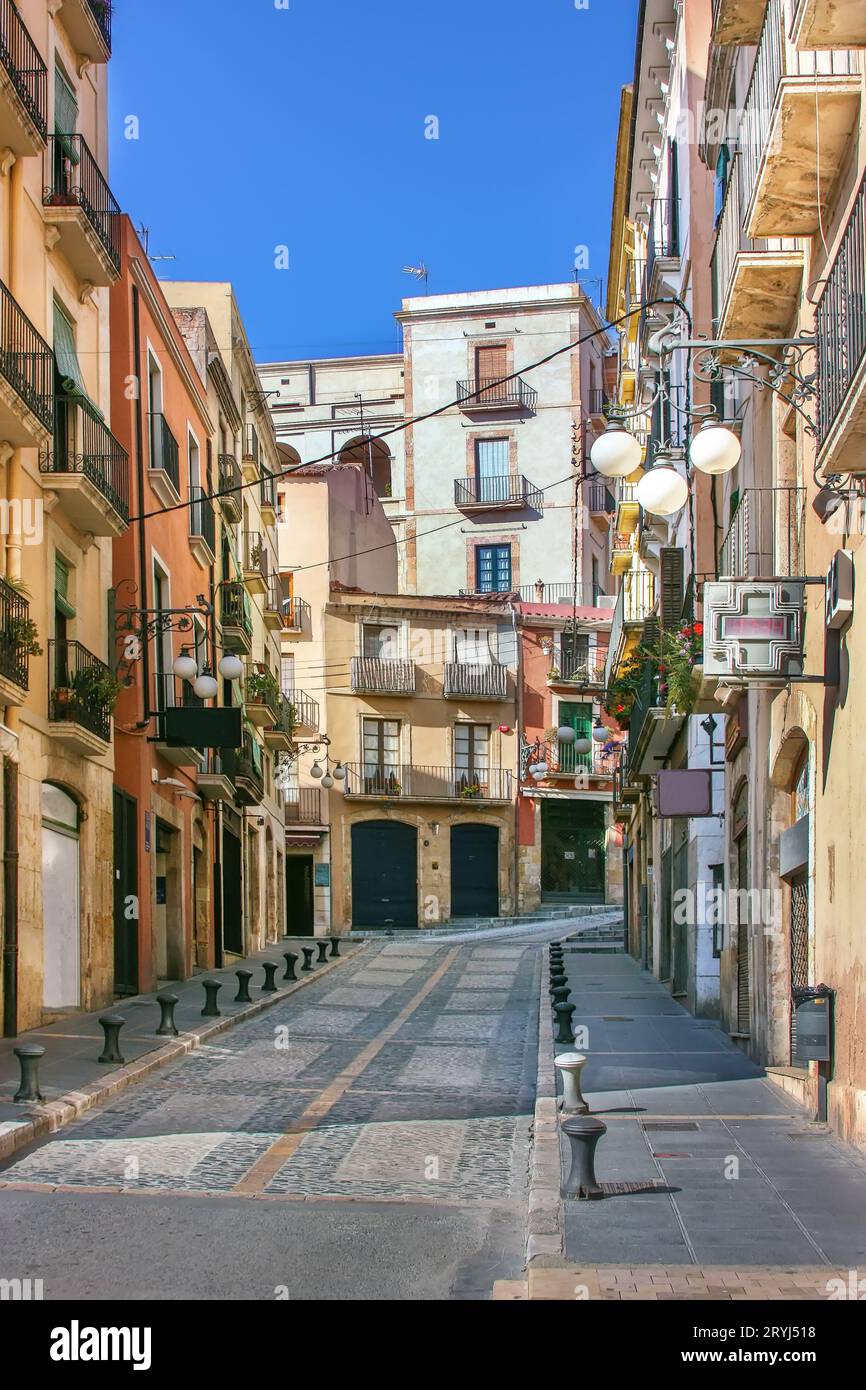 Rue de Tarragone, Espagne Banque D'Images
