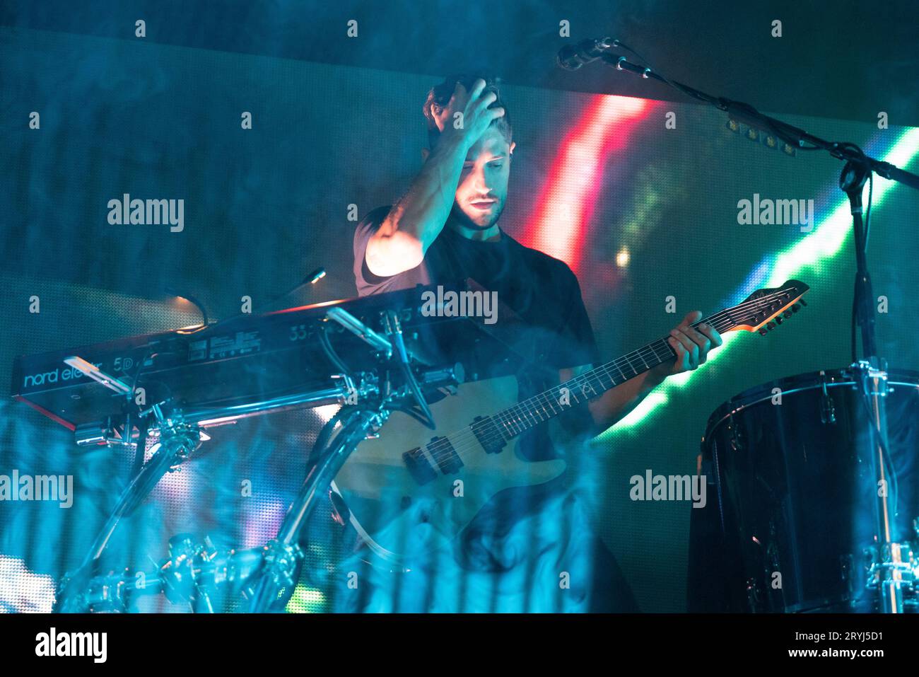 Hollywood, États-Unis. 30 septembre 2023. Anthony Esperance joue avec Papa Roach au Hard Rock Live le 30 septembre 2023. La performance faisait partie de la tournée Revolutions Live. (Photo de Geoffrey Clowes/Sipa USA) crédit : SIPA USA/Alamy Live News Banque D'Images